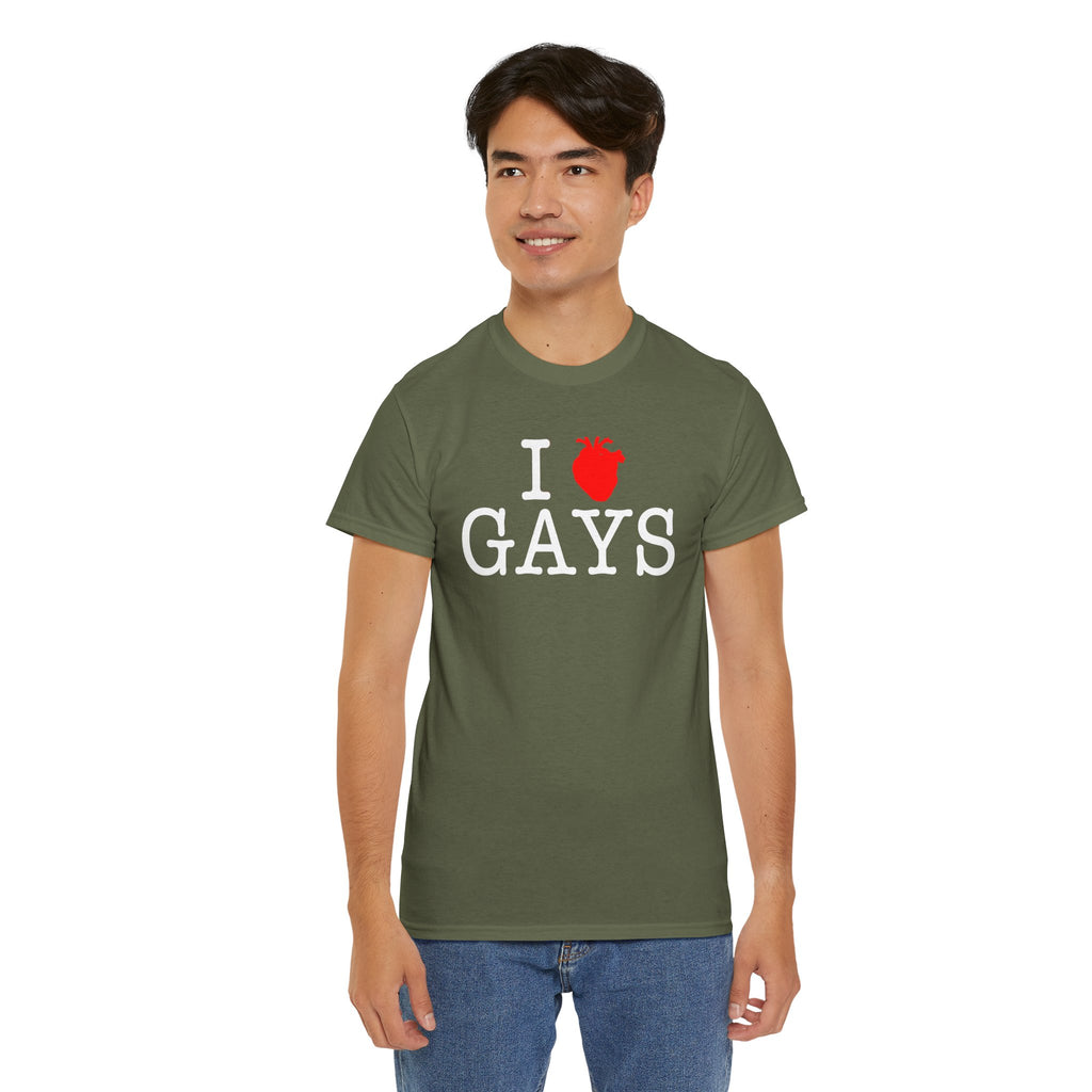 I Heart GAYS (White Text) — Anatomical Heart Graphic Design Con Amor Studios