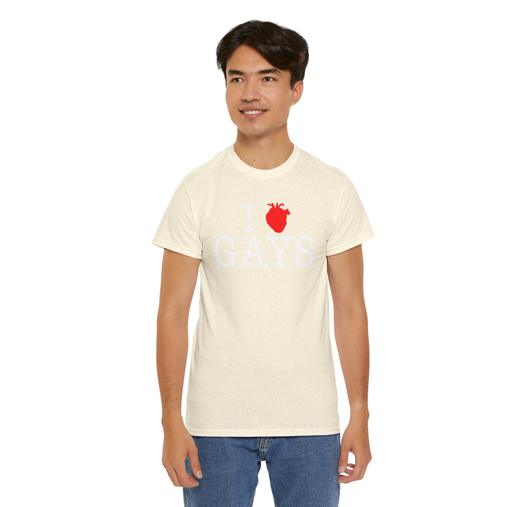 I Heart GAYS (White Text) — Anatomical Heart Graphic Design Con Amor Studios