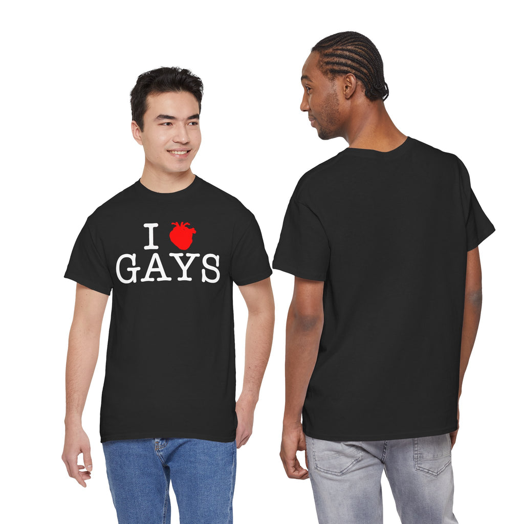 I Heart GAYS (White Text) — Anatomical Heart Graphic Design Con Amor Studios