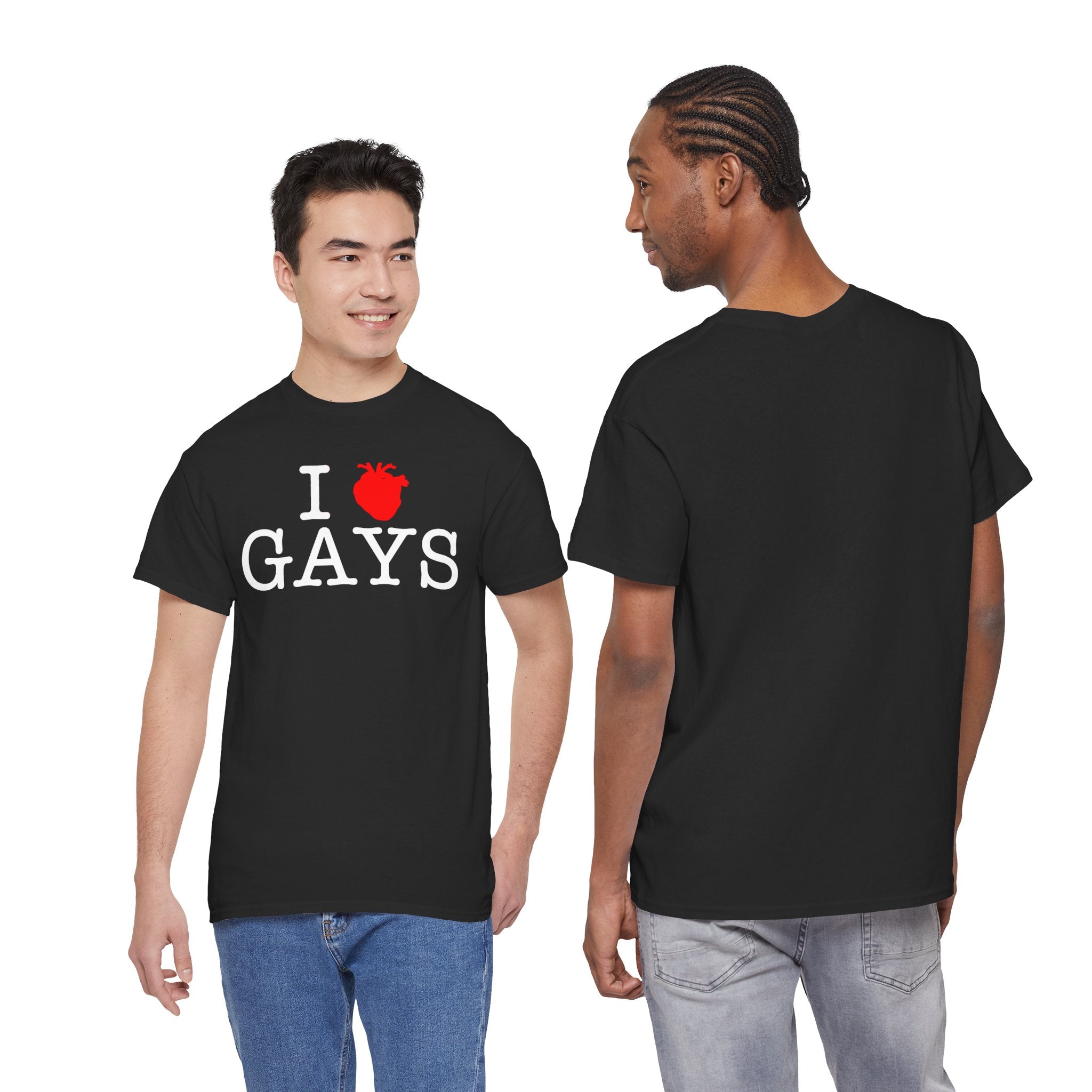 I Heart GAYS (White Text) — Anatomical Heart Graphic Design Con Amor Studios