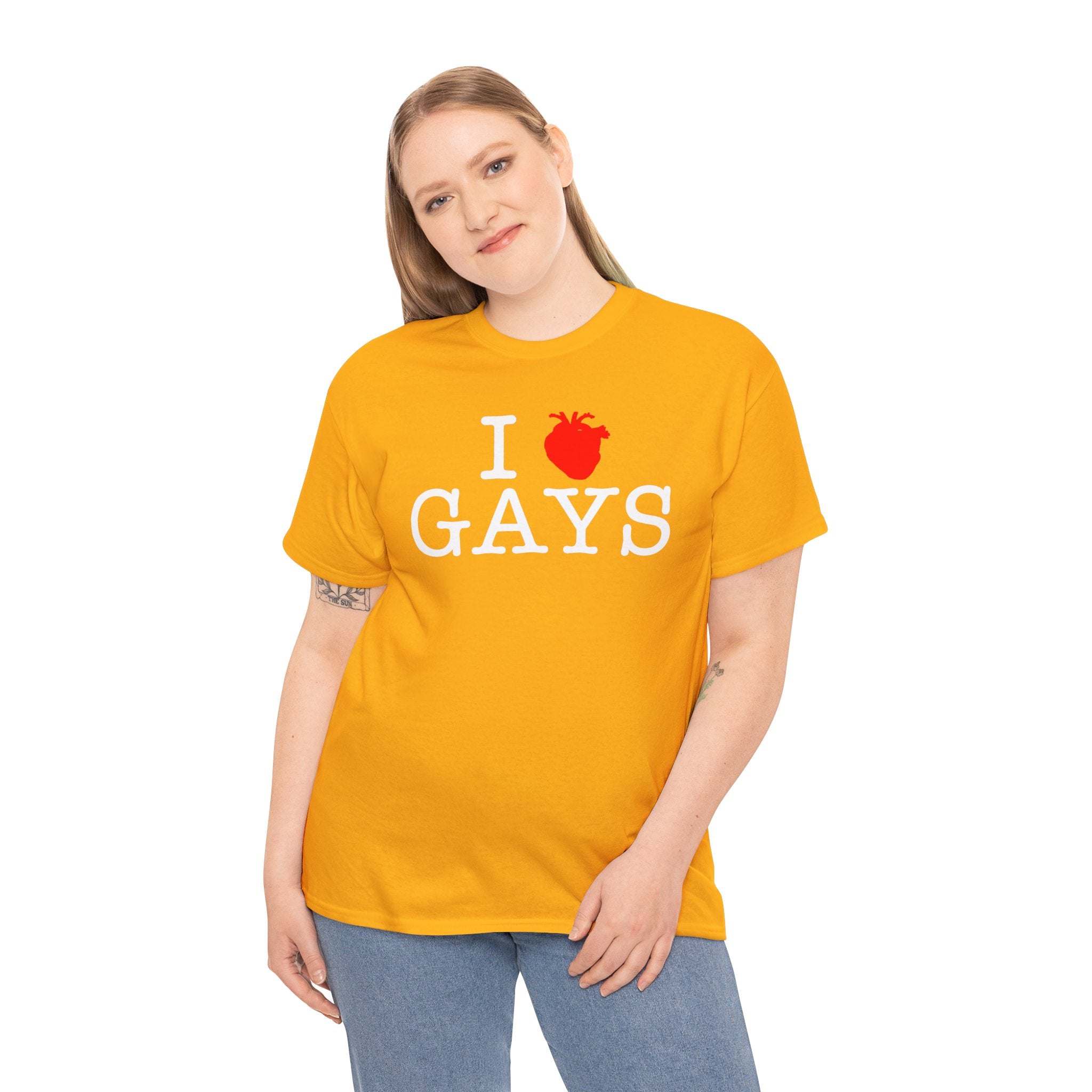 I Heart GAYS (White Text) — Anatomical Heart Graphic Design Con Amor Studios