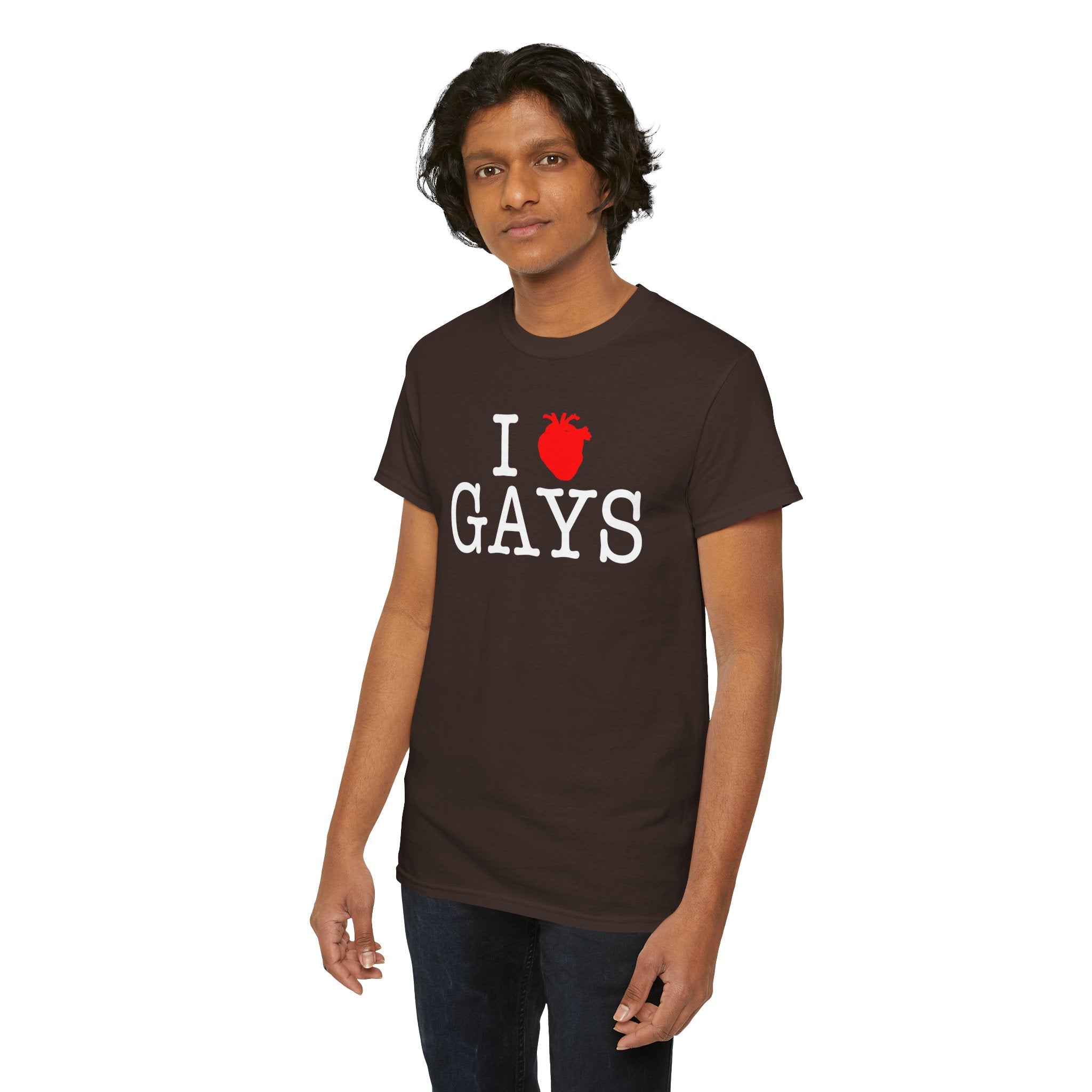 I Heart GAYS (White Text) — Anatomical Heart Graphic Design Con Amor Studios