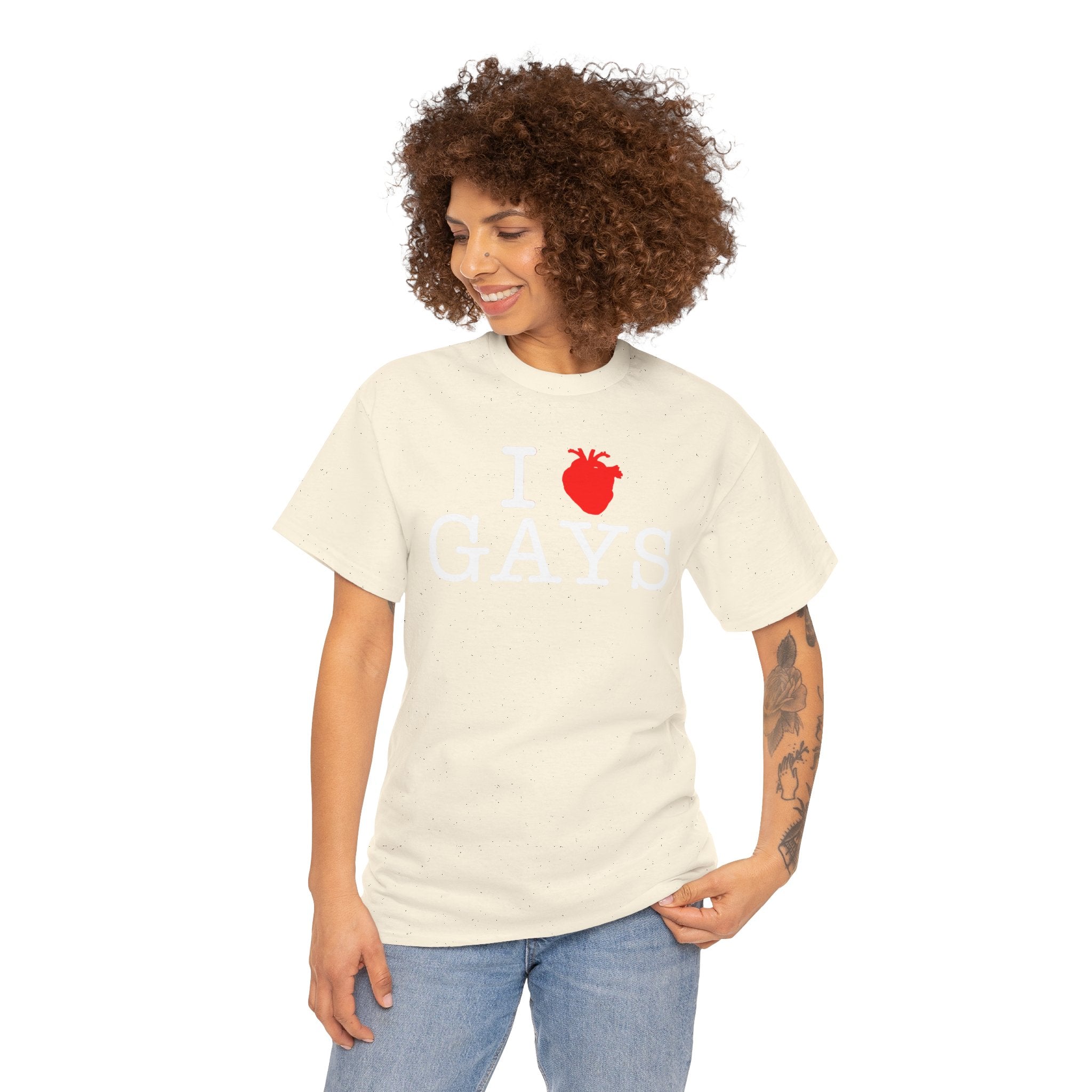 I Heart GAYS (White Text) — Anatomical Heart Graphic Design Con Amor Studios