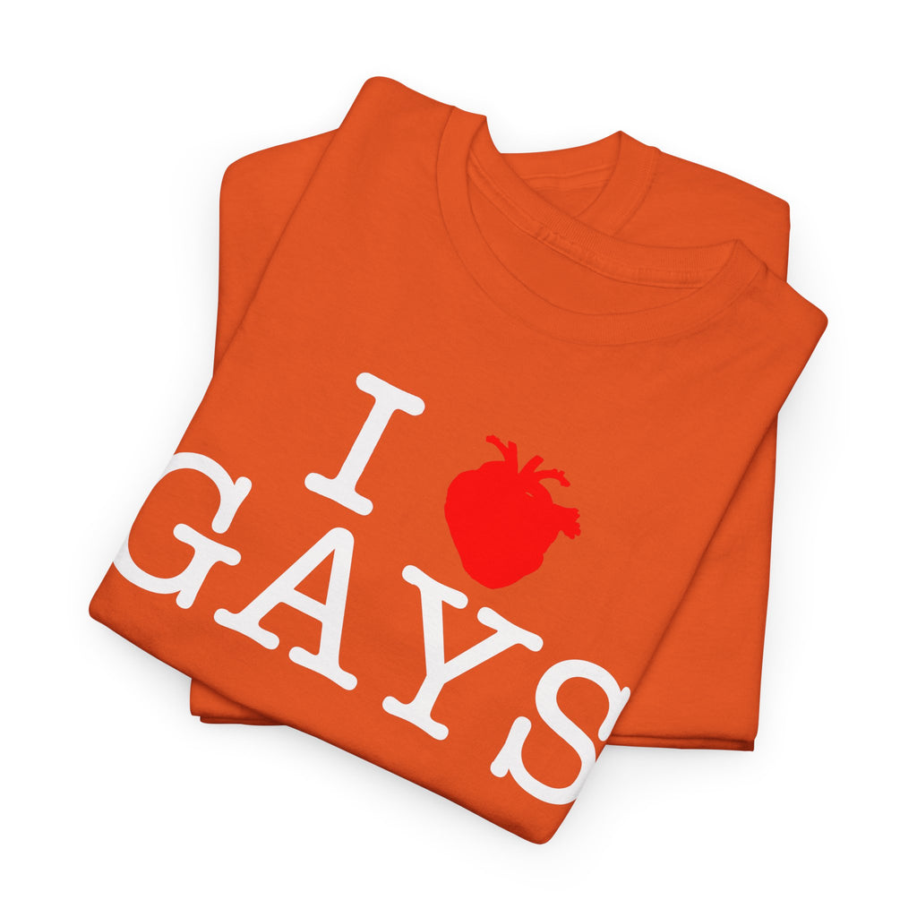 I Heart GAYS (White Text) — Anatomical Heart Graphic Design Con Amor Studios
