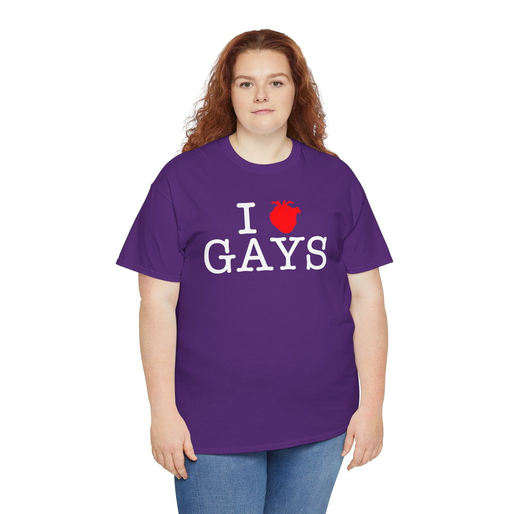 I Heart GAYS (White Text) — Anatomical Heart Graphic Design Con Amor Studios