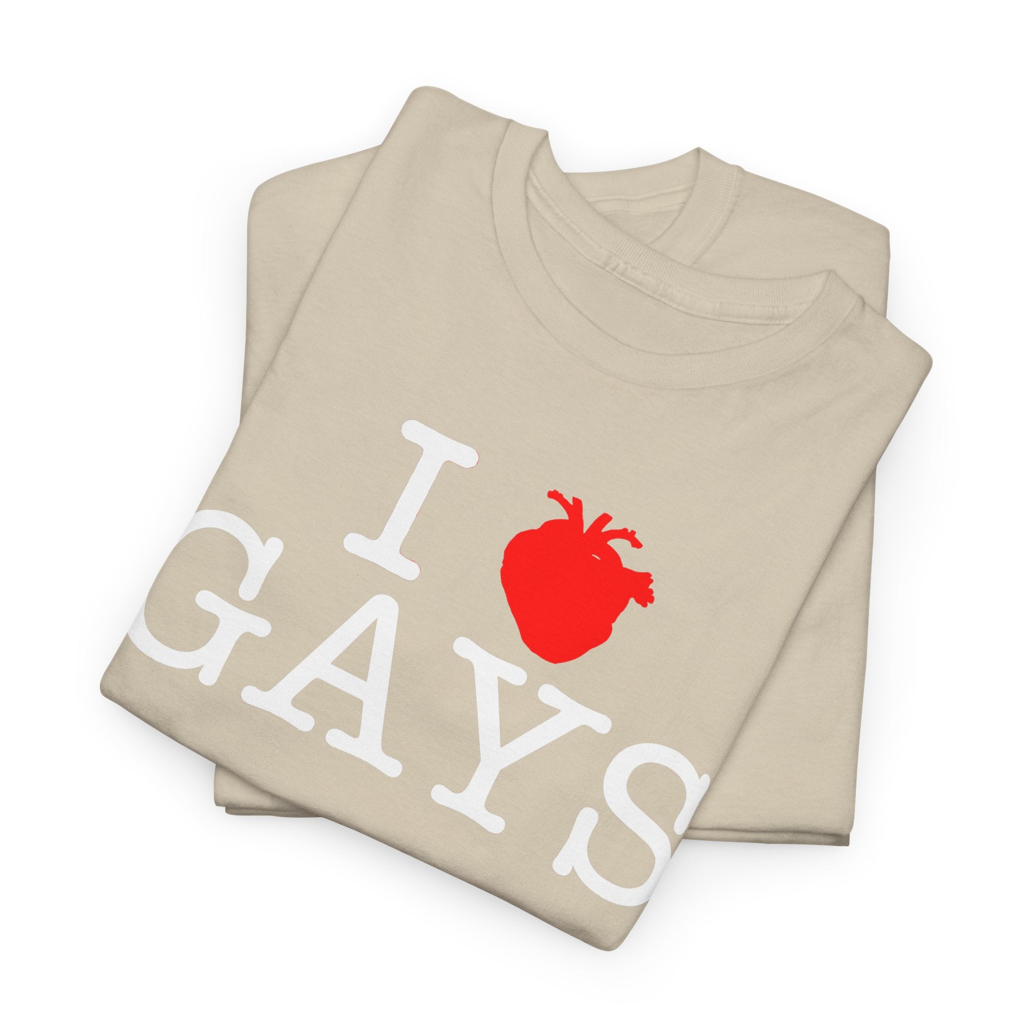 I Heart GAYS (White Text) — Anatomical Heart Graphic Design Con Amor Studios