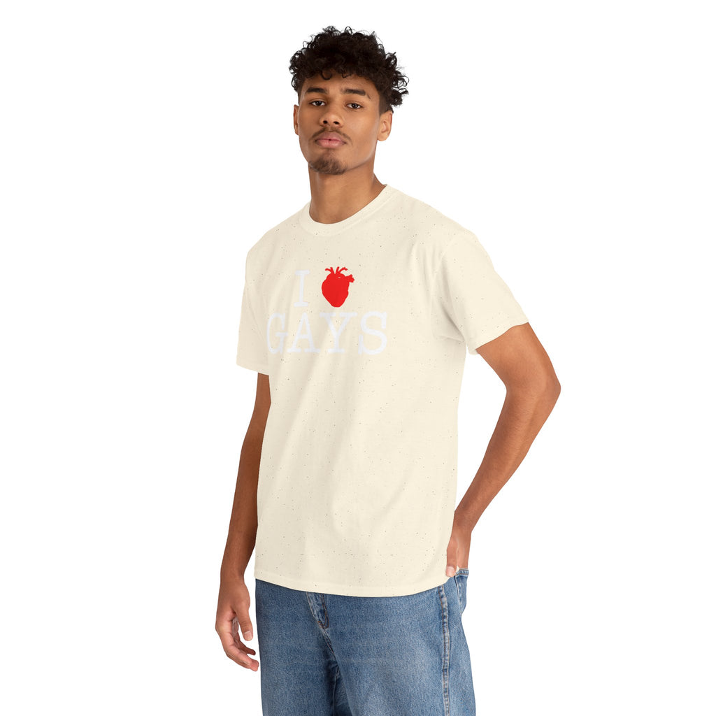 I Heart GAYS (White Text) — Anatomical Heart Graphic Design Con Amor Studios