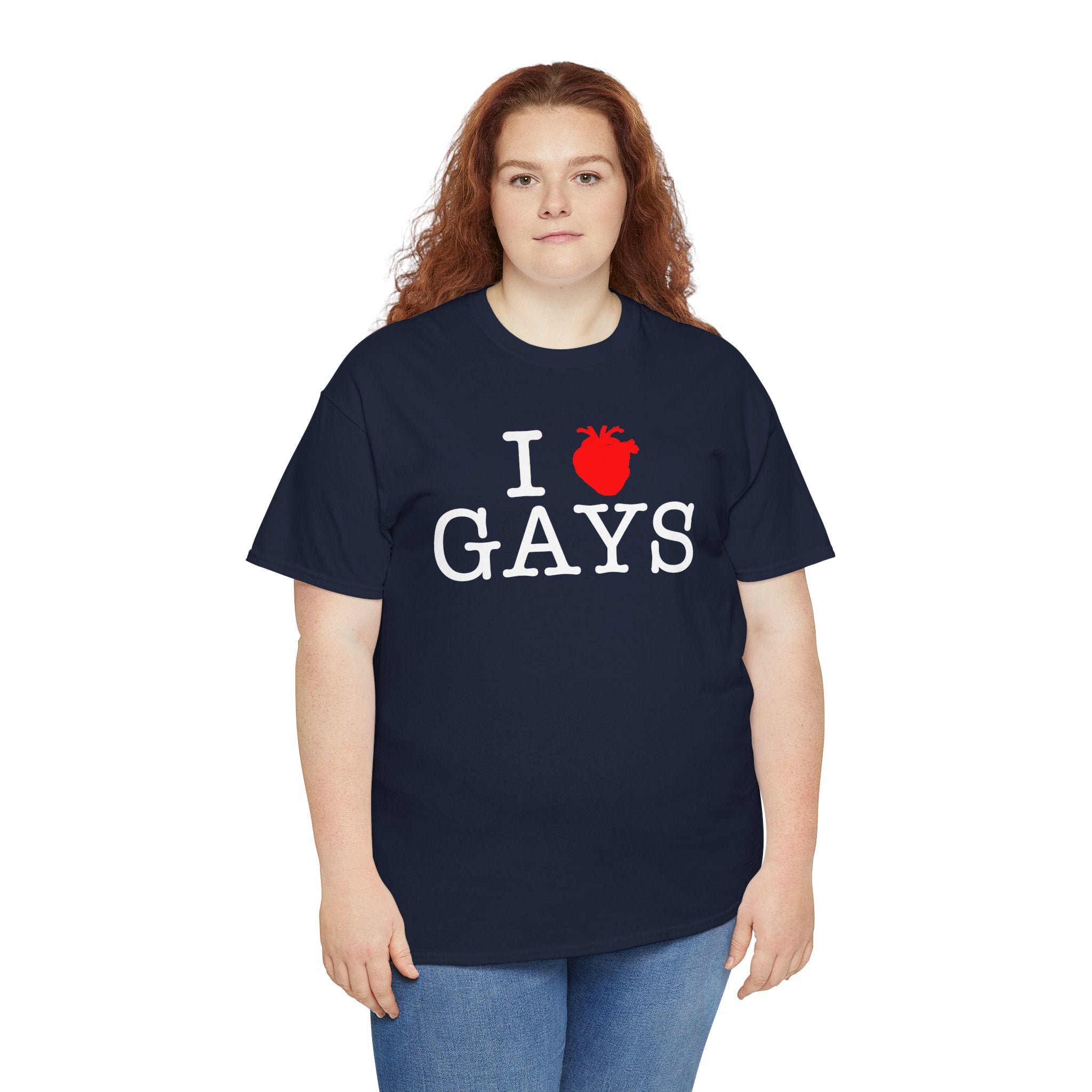 I Heart GAYS (White Text) — Anatomical Heart Graphic Design Con Amor Studios