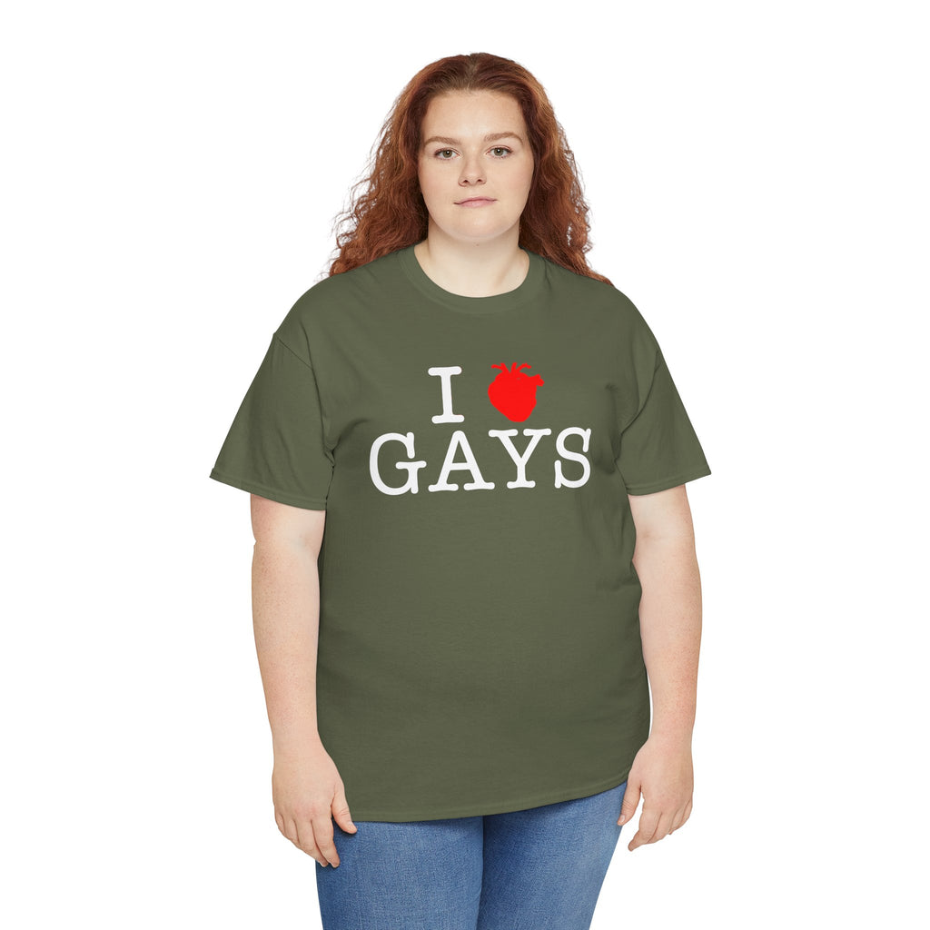 I Heart GAYS (White Text) — Anatomical Heart Graphic Design Con Amor Studios