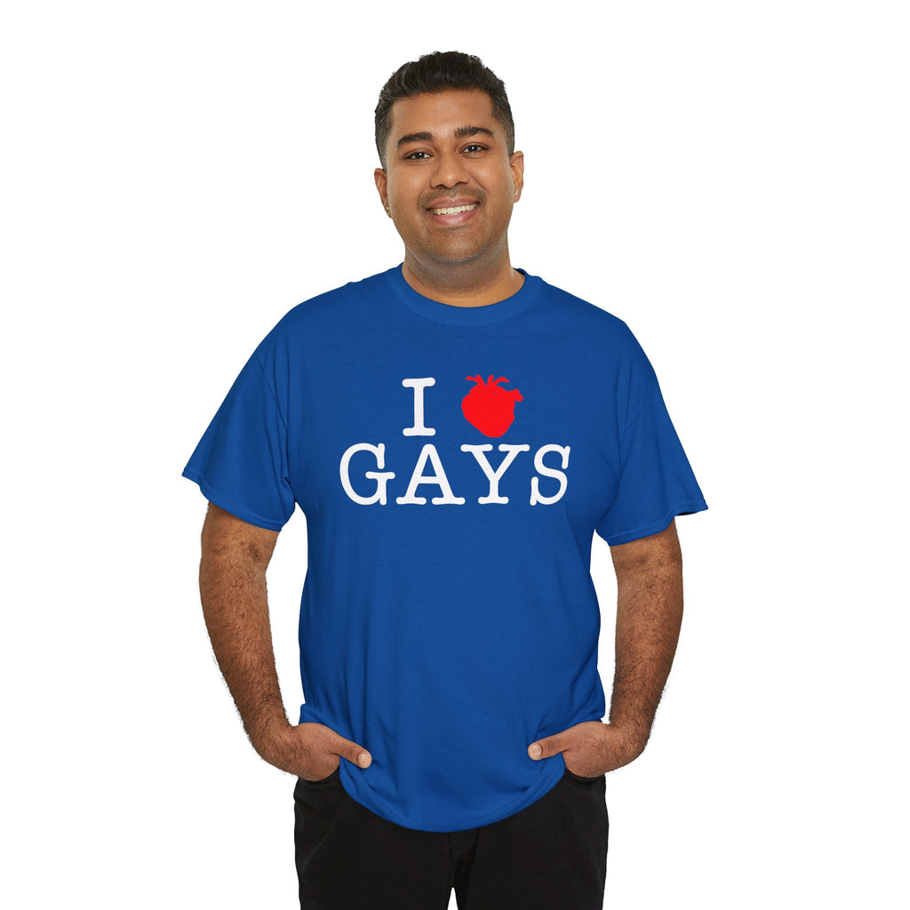 I Heart GAYS (White Text) — Anatomical Heart Graphic Design Con Amor Studios