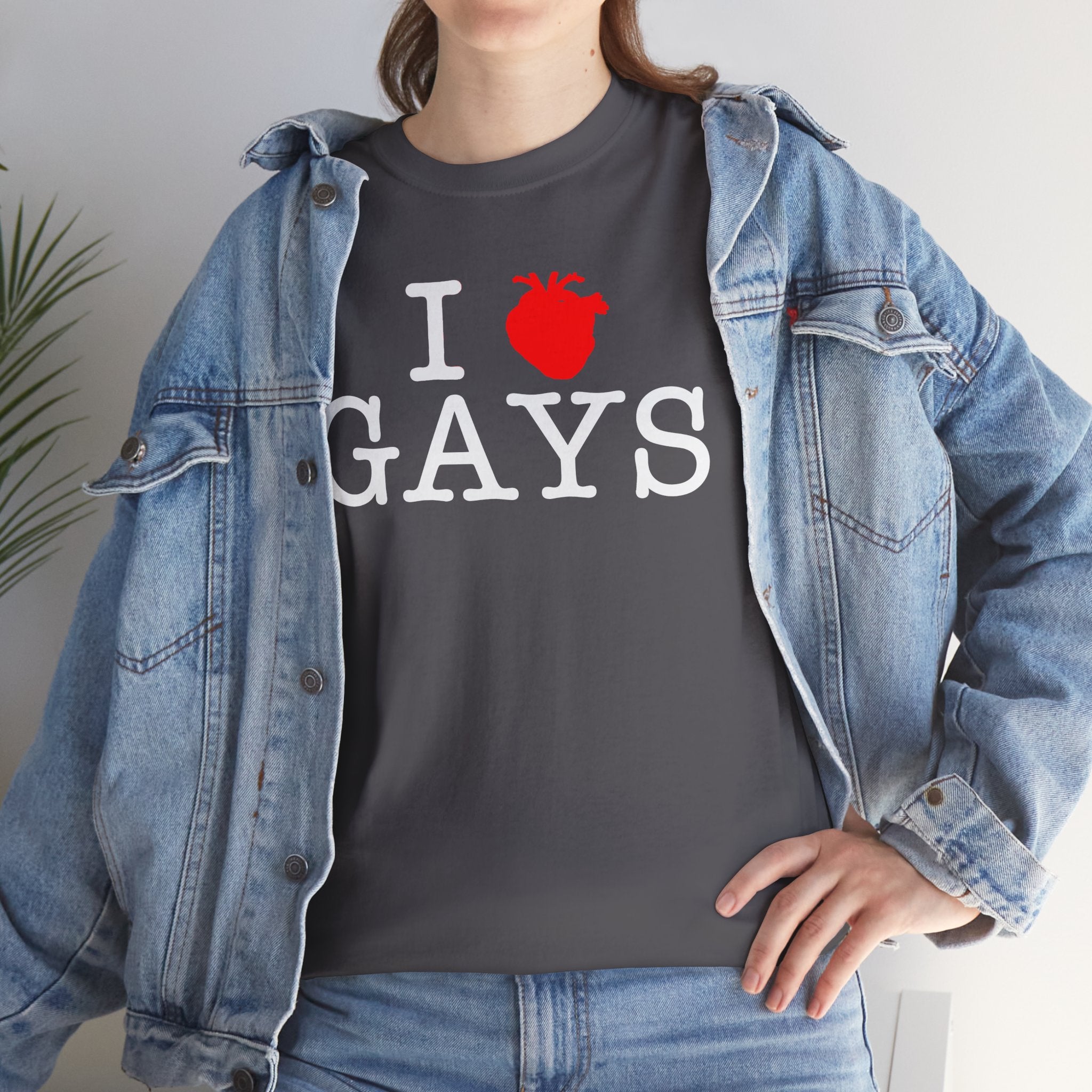 I Heart GAYS (White Text) — Anatomical Heart Graphic Design Con Amor Studios