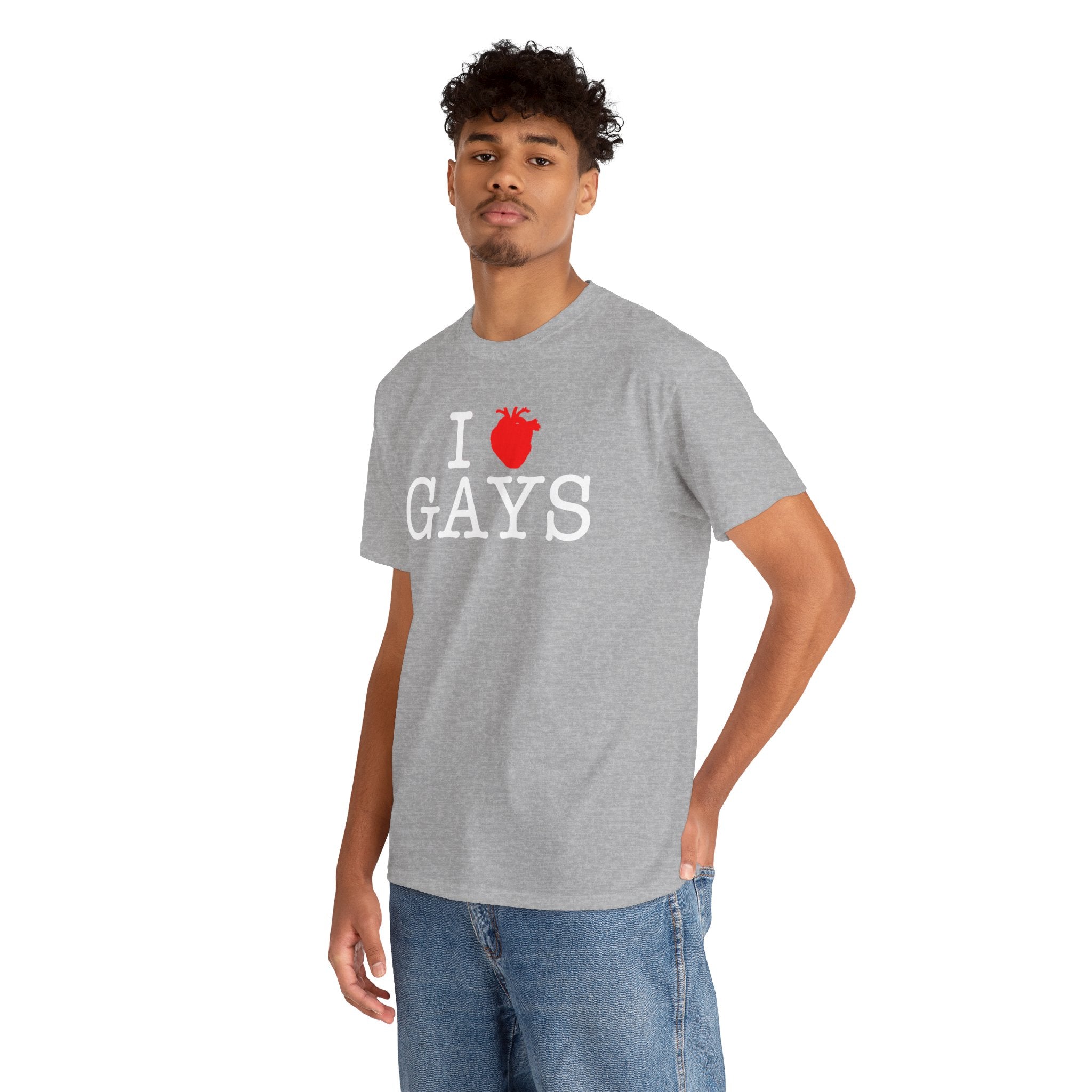I Heart GAYS (White Text) — Anatomical Heart Graphic Design Con Amor Studios