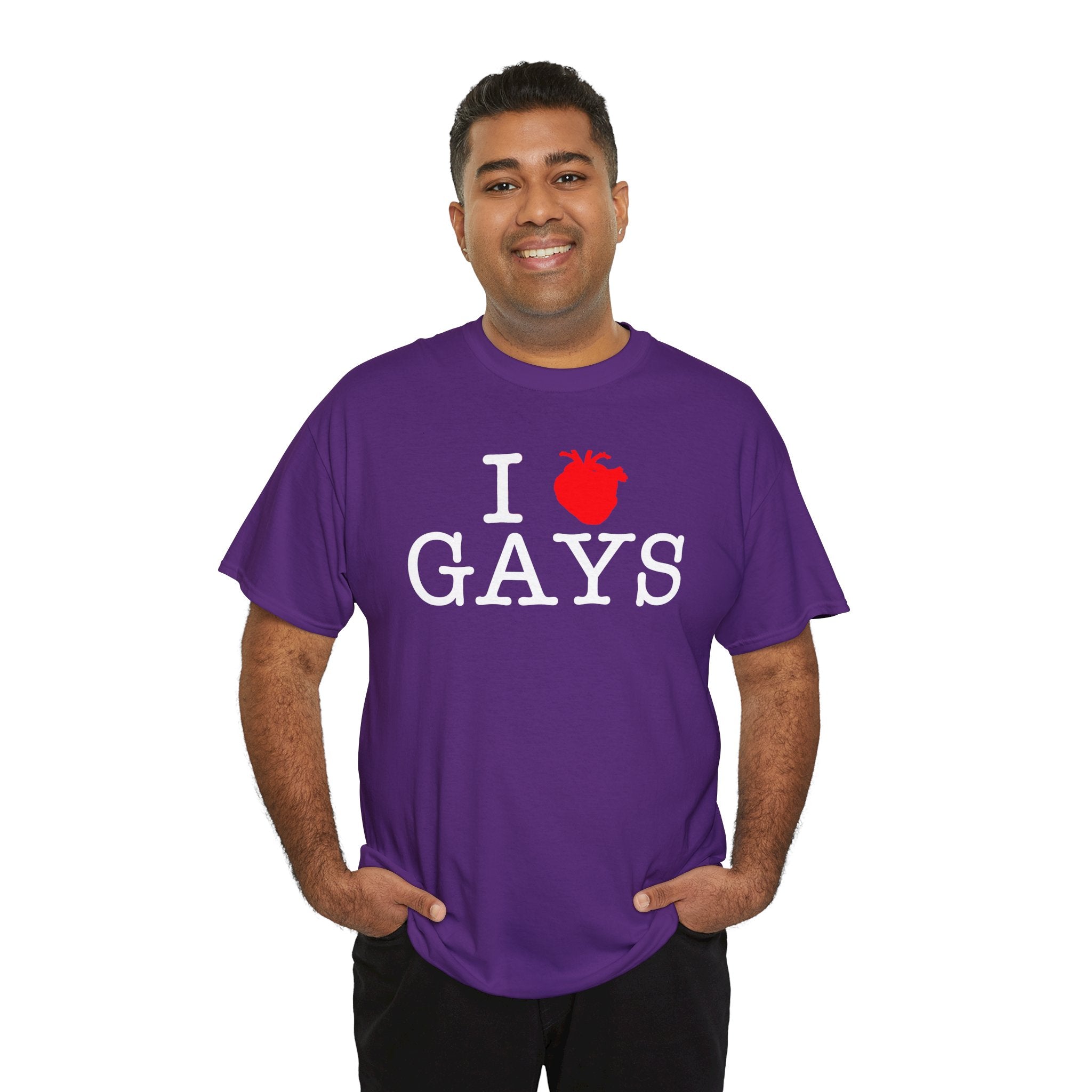 I Heart GAYS (White Text) — Anatomical Heart Graphic Design Con Amor Studios