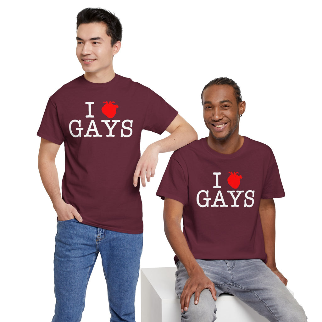 I Heart GAYS (White Text) — Anatomical Heart Graphic Design Con Amor Studios