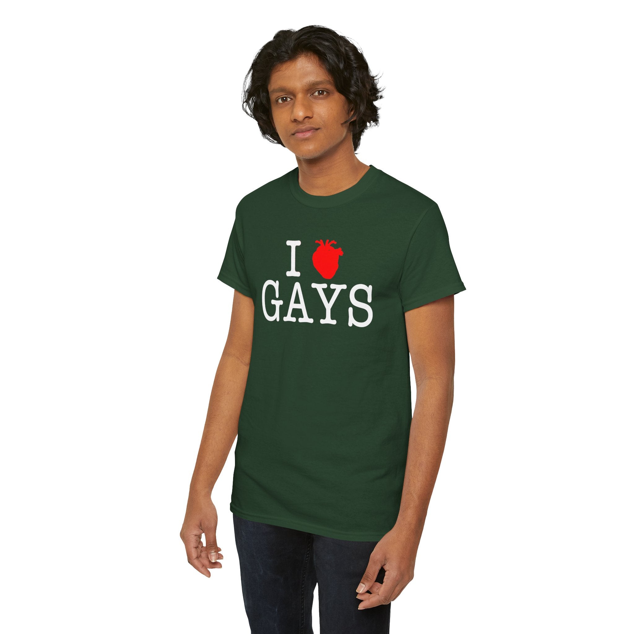 I Heart GAYS (White Text) — Anatomical Heart Graphic Design Con Amor Studios