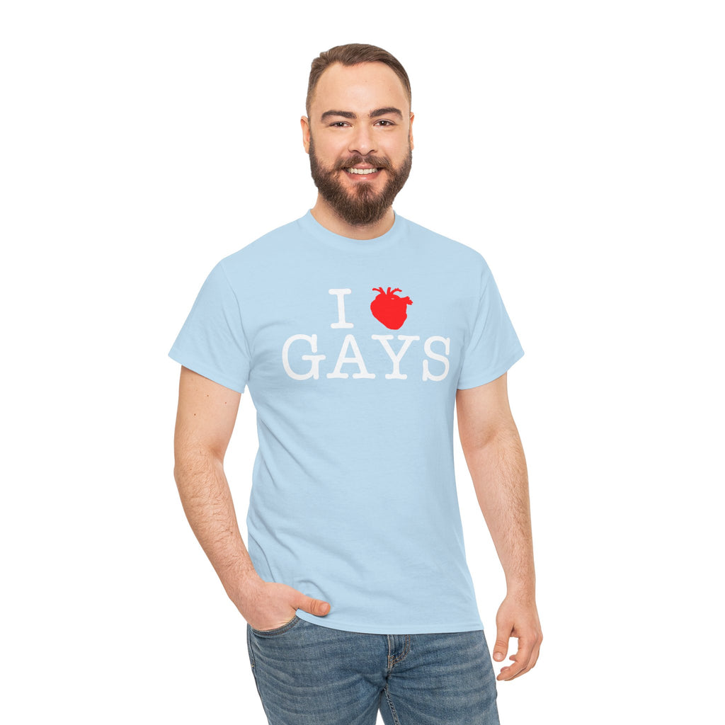 I Heart GAYS (White Text) — Anatomical Heart Graphic Design Con Amor Studios