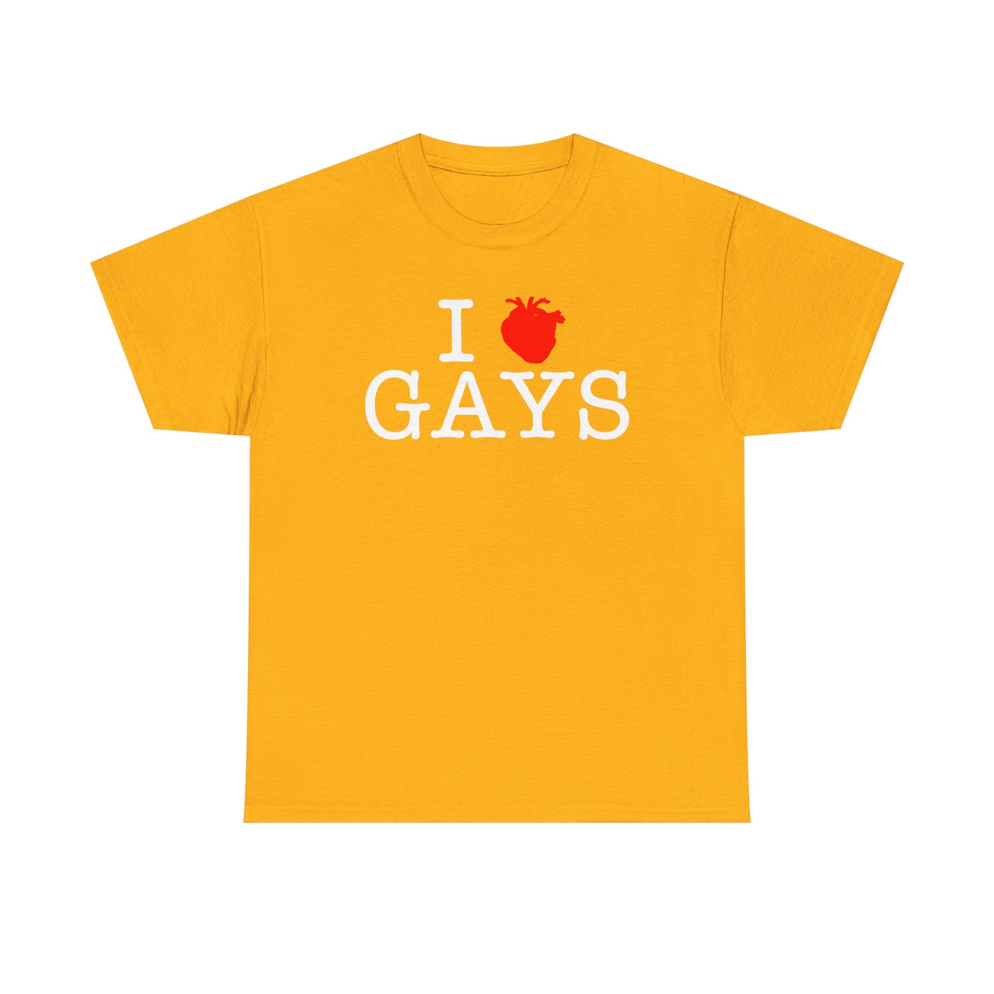 I Heart GAYS (White Text) — Anatomical Heart Graphic Design Con Amor Studios