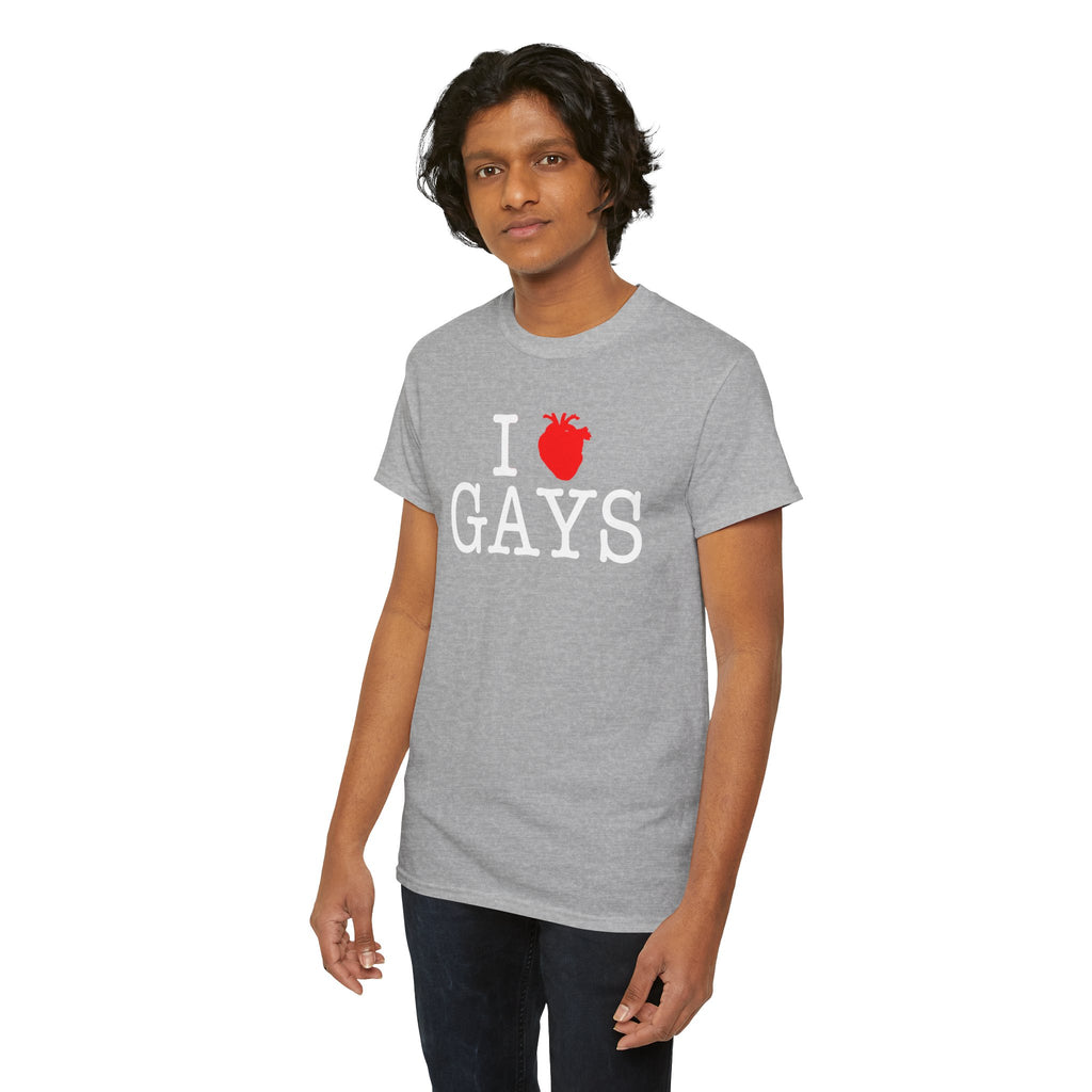 I Heart GAYS (White Text) — Anatomical Heart Graphic Design Con Amor Studios