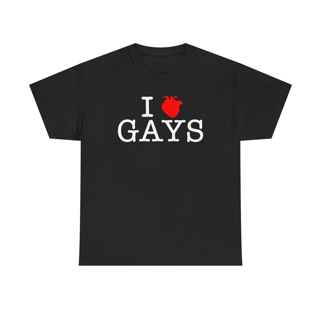 I Heart GAYS (White Text) — Anatomical Heart Graphic Design Con Amor Studios