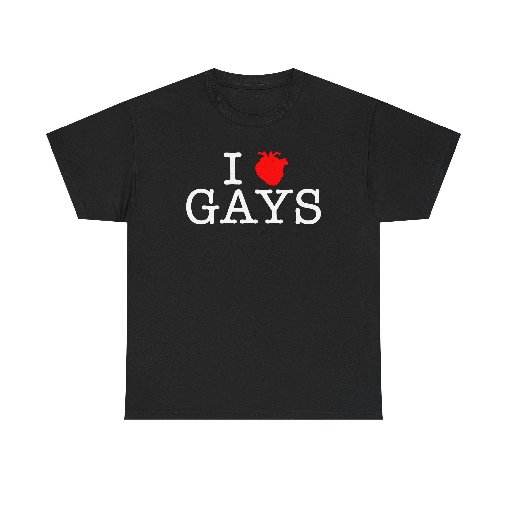 I Heart GAYS (White Text) — Anatomical Heart Graphic Design Con Amor Studios