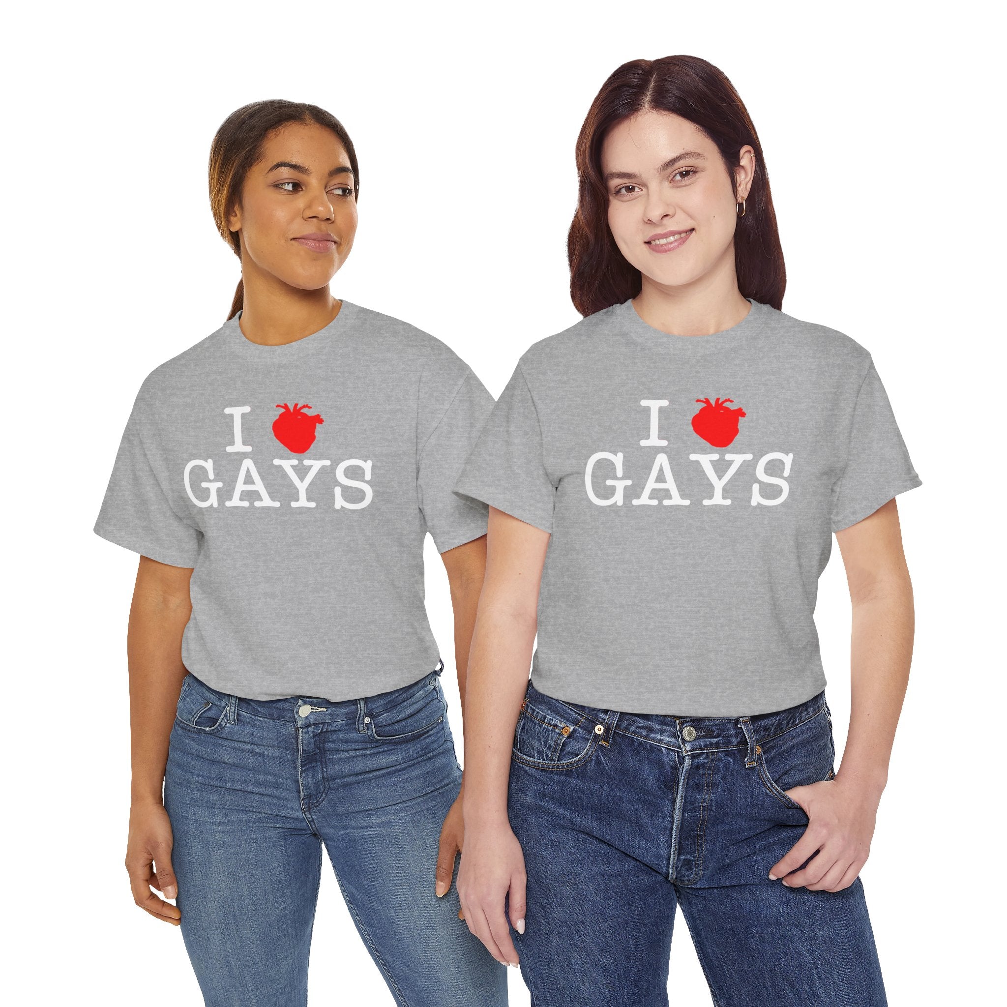 I Heart GAYS (White Text) — Anatomical Heart Graphic Design Con Amor Studios