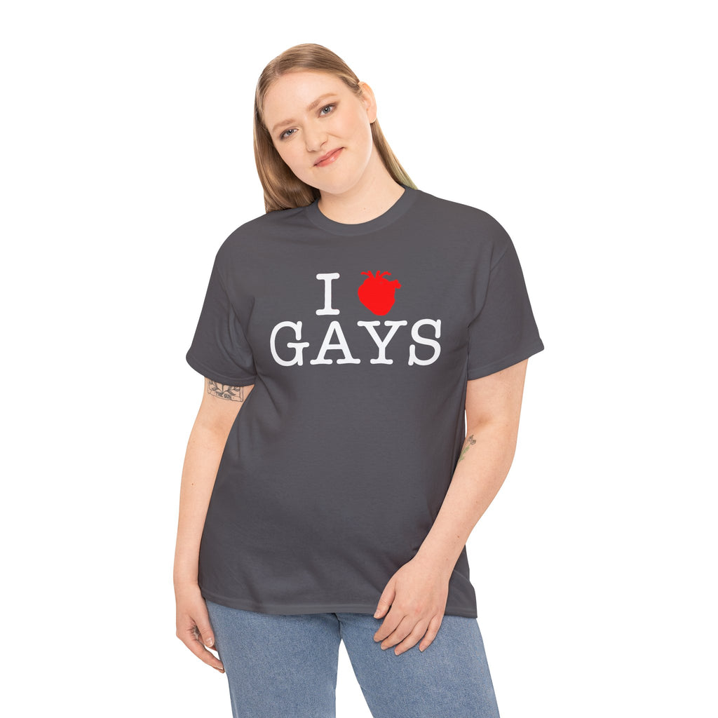 I Heart GAYS (White Text) — Anatomical Heart Graphic Design Con Amor Studios