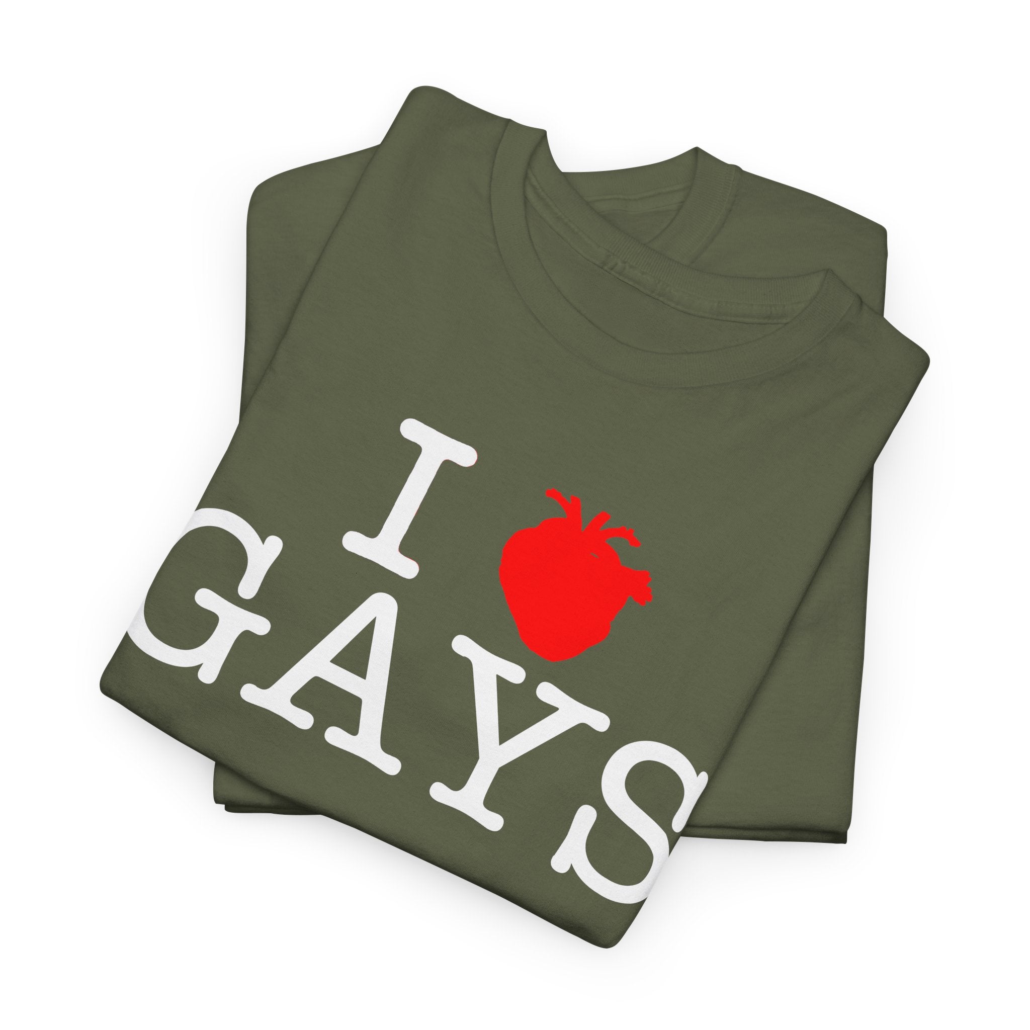 I Heart GAYS (White Text) — Anatomical Heart Graphic Design Con Amor Studios