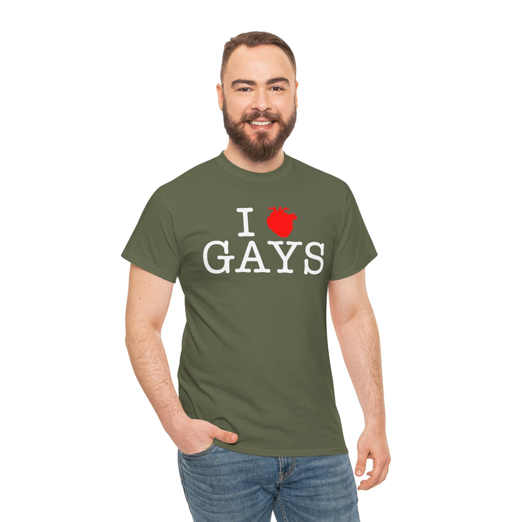 I Heart GAYS (White Text) — Anatomical Heart Graphic Design Con Amor Studios