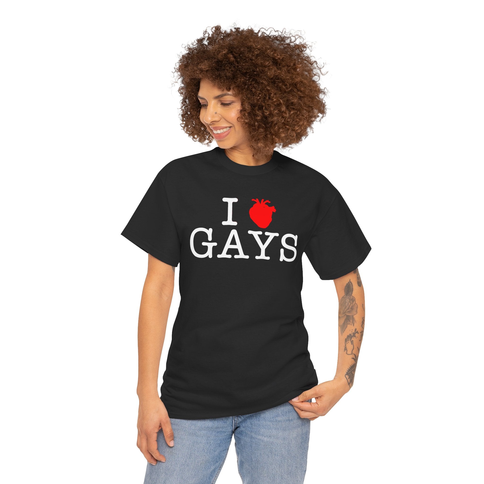 I Heart GAYS (White Text) — Anatomical Heart Graphic Design Con Amor Studios