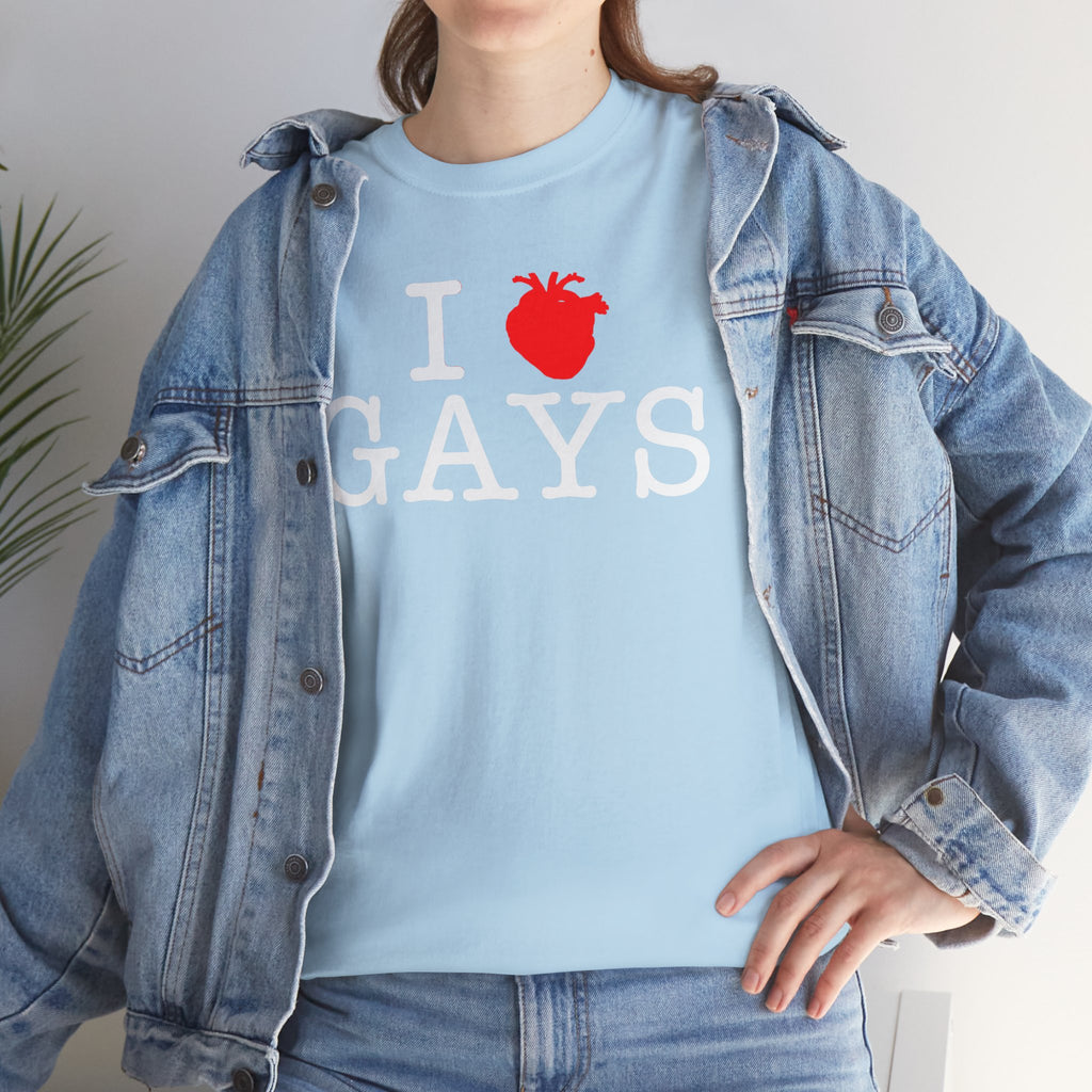 I Heart GAYS (White Text) — Anatomical Heart Graphic Design Con Amor Studios