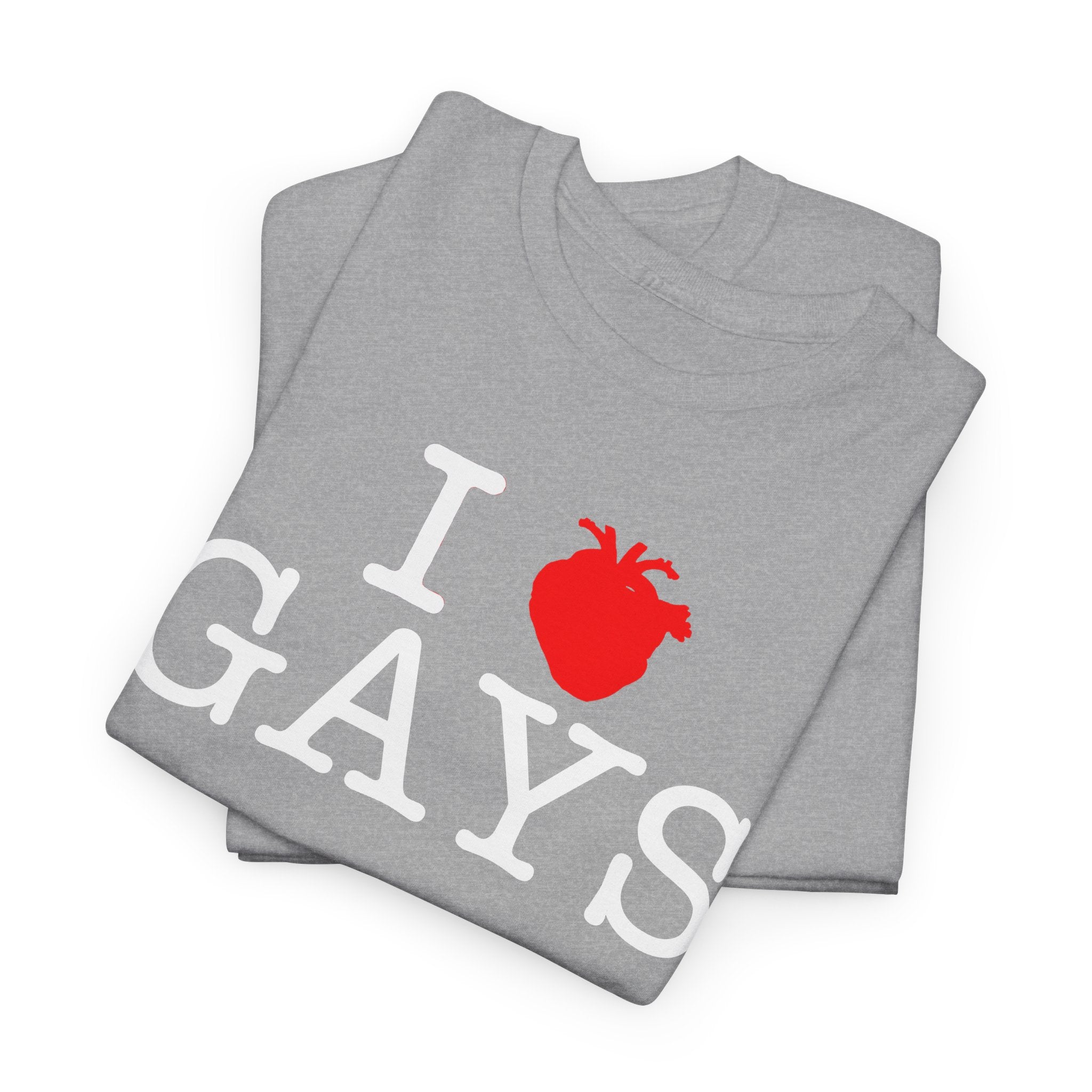 I Heart GAYS (White Text) — Anatomical Heart Graphic Design Con Amor Studios