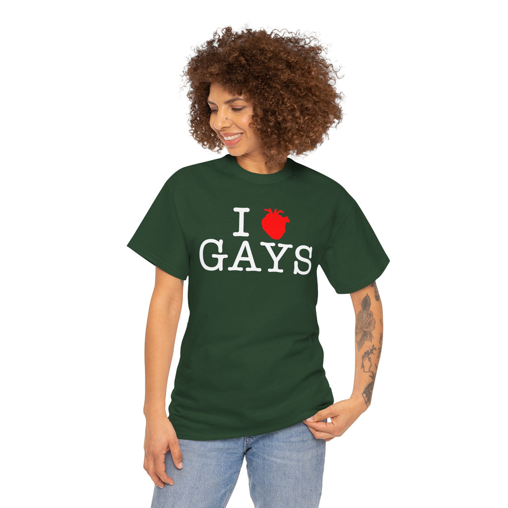 I Heart GAYS (White Text) — Anatomical Heart Graphic Design Con Amor Studios