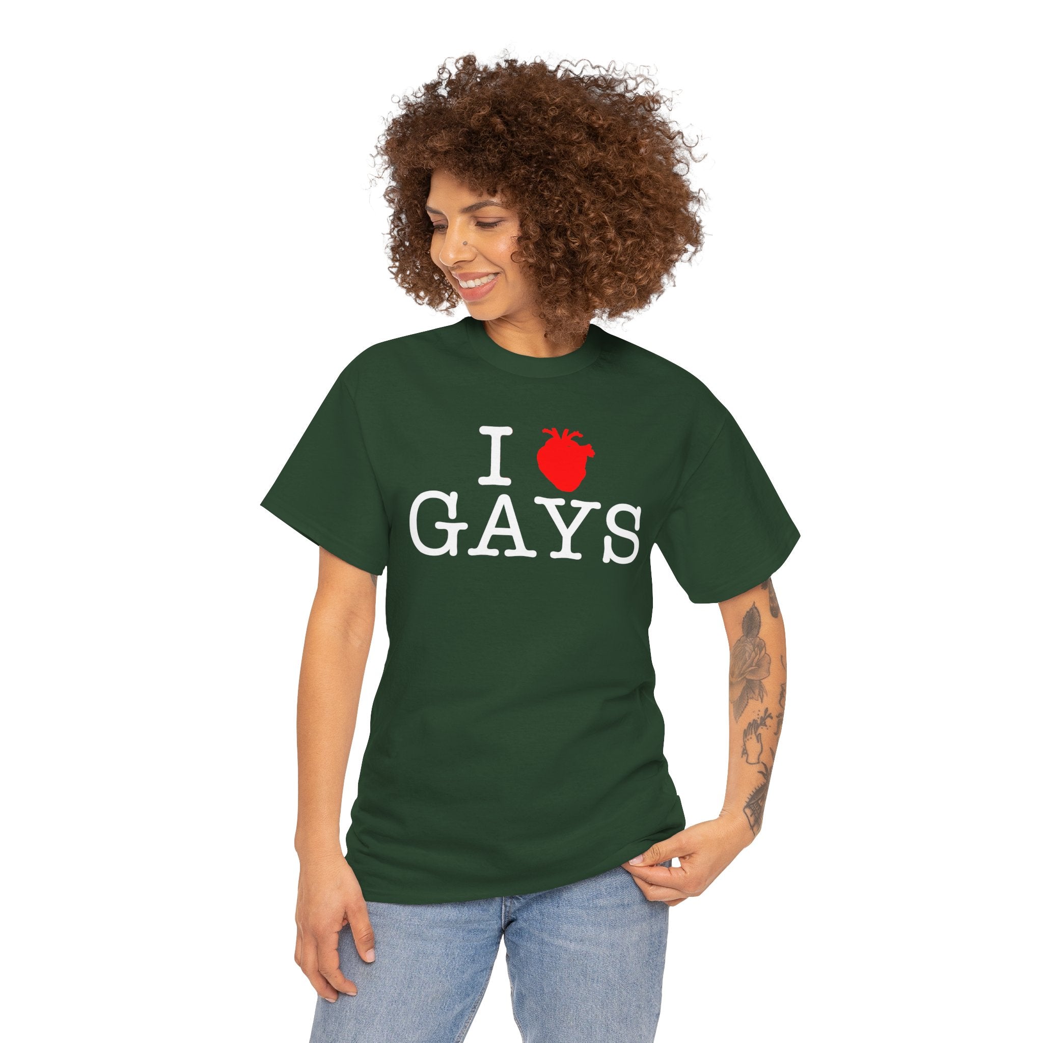 I Heart GAYS (White Text) — Anatomical Heart Graphic Design Con Amor Studios