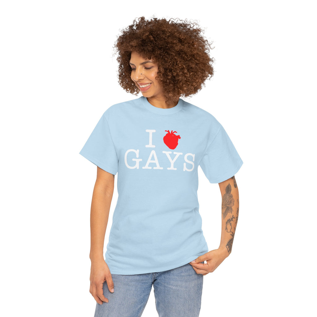 I Heart GAYS (White Text) — Anatomical Heart Graphic Design Con Amor Studios
