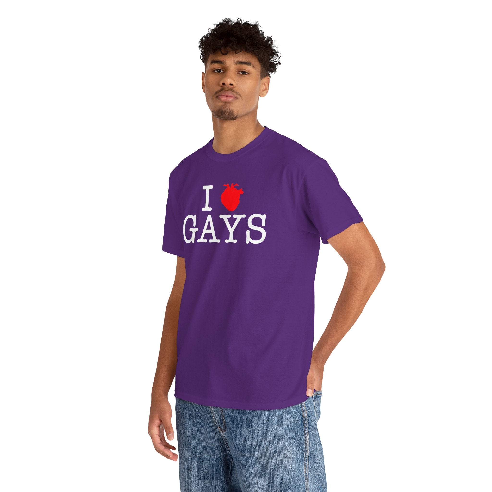 I Heart GAYS (White Text) — Anatomical Heart Graphic Design Con Amor Studios