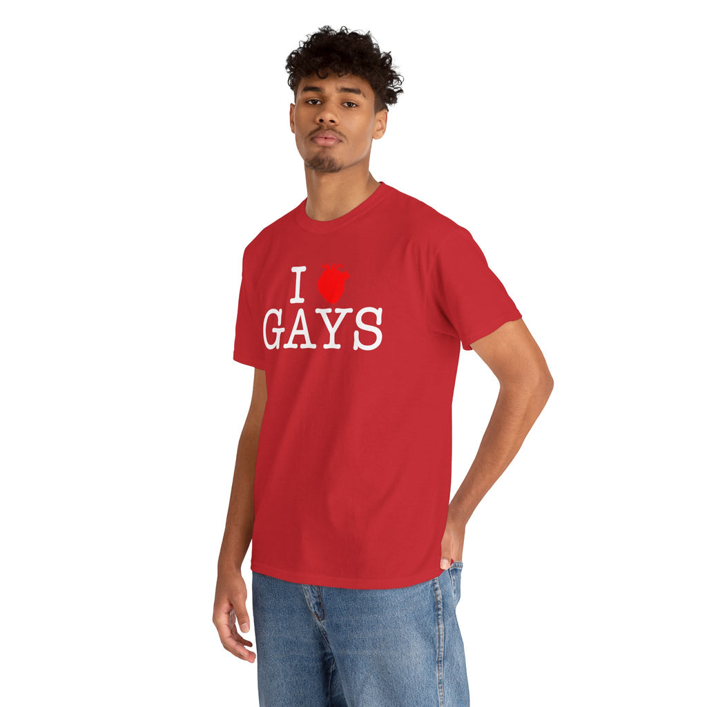 I Heart GAYS (White Text) — Anatomical Heart Graphic Design Con Amor Studios