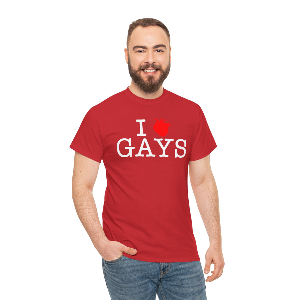 I Heart GAYS (White Text) — Anatomical Heart Graphic Design Con Amor Studios