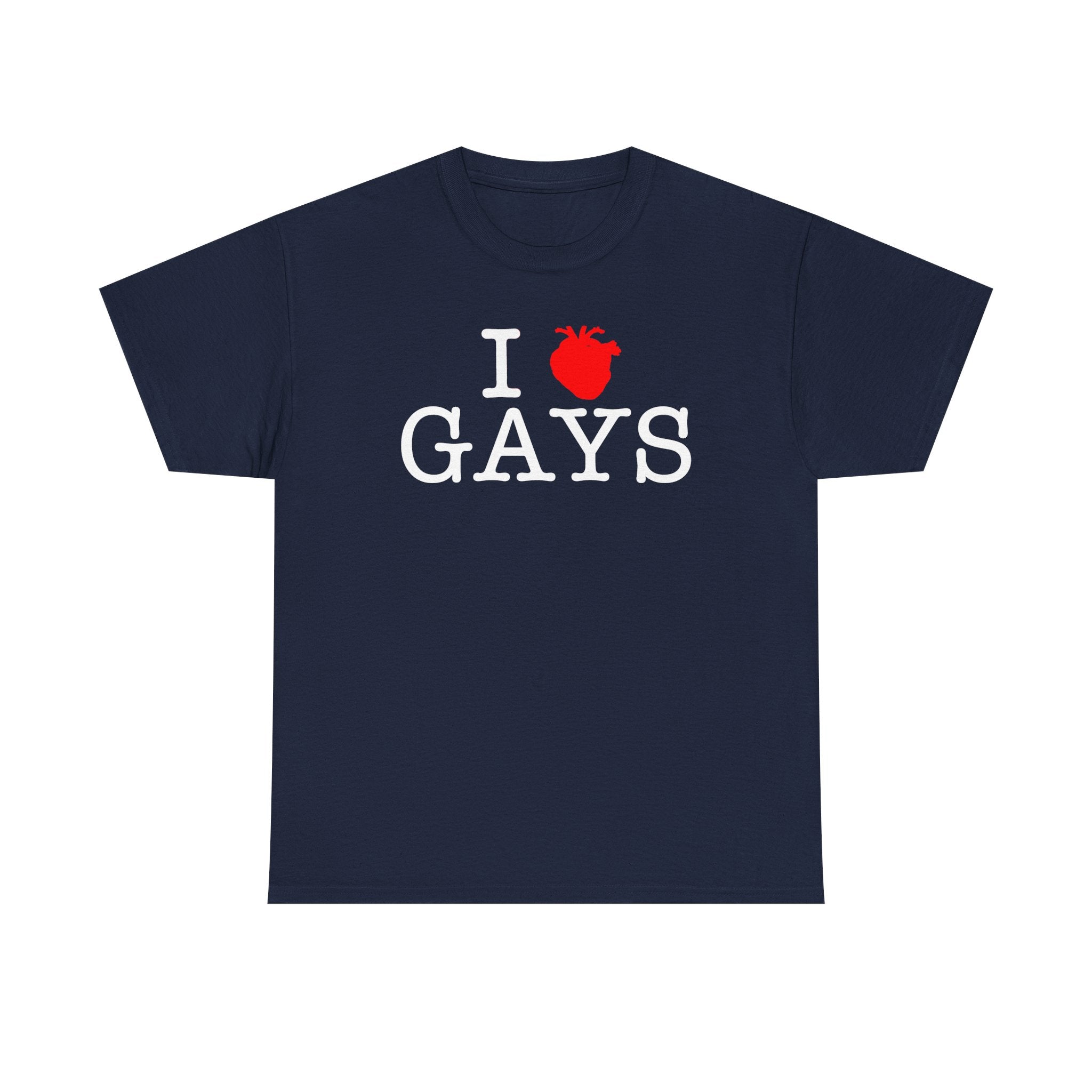 I Heart GAYS (White Text) — Anatomical Heart Graphic Design Con Amor Studios