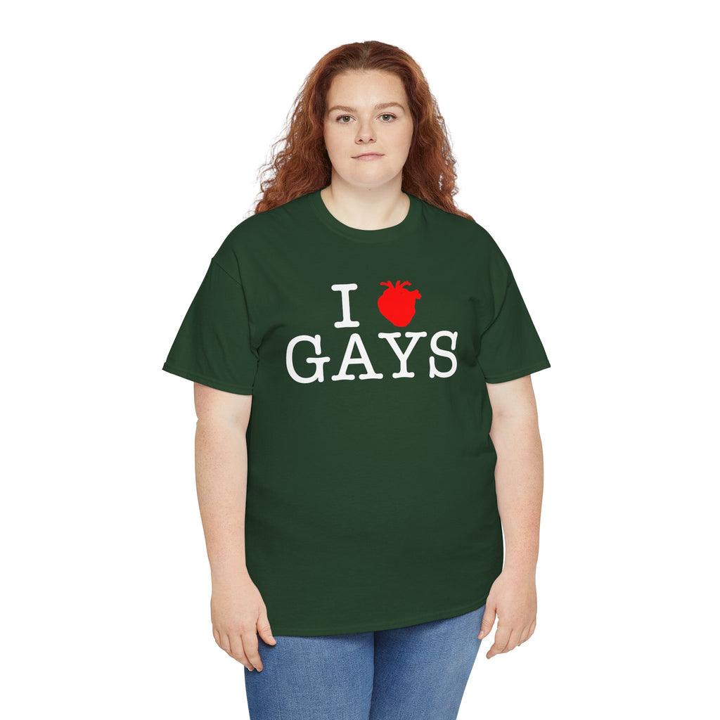 I Heart GAYS (White Text) — Anatomical Heart Graphic Design Con Amor Studios