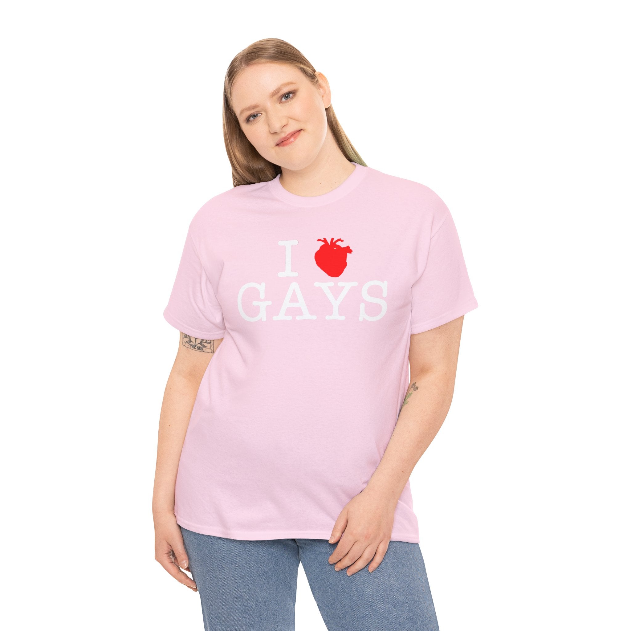 I Heart GAYS (White Text) — Anatomical Heart Graphic Design Con Amor Studios