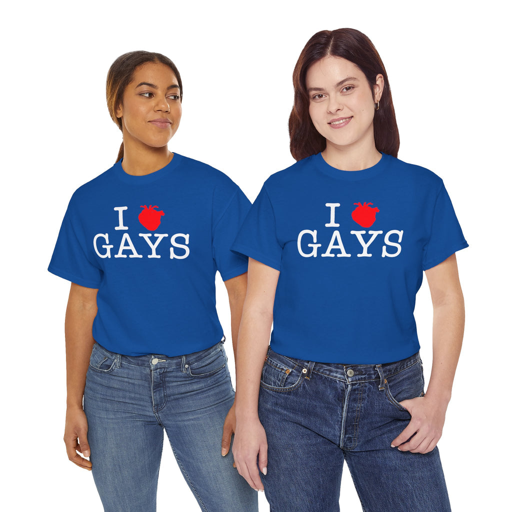 I Heart GAYS (White Text) — Anatomical Heart Graphic Design Con Amor Studios