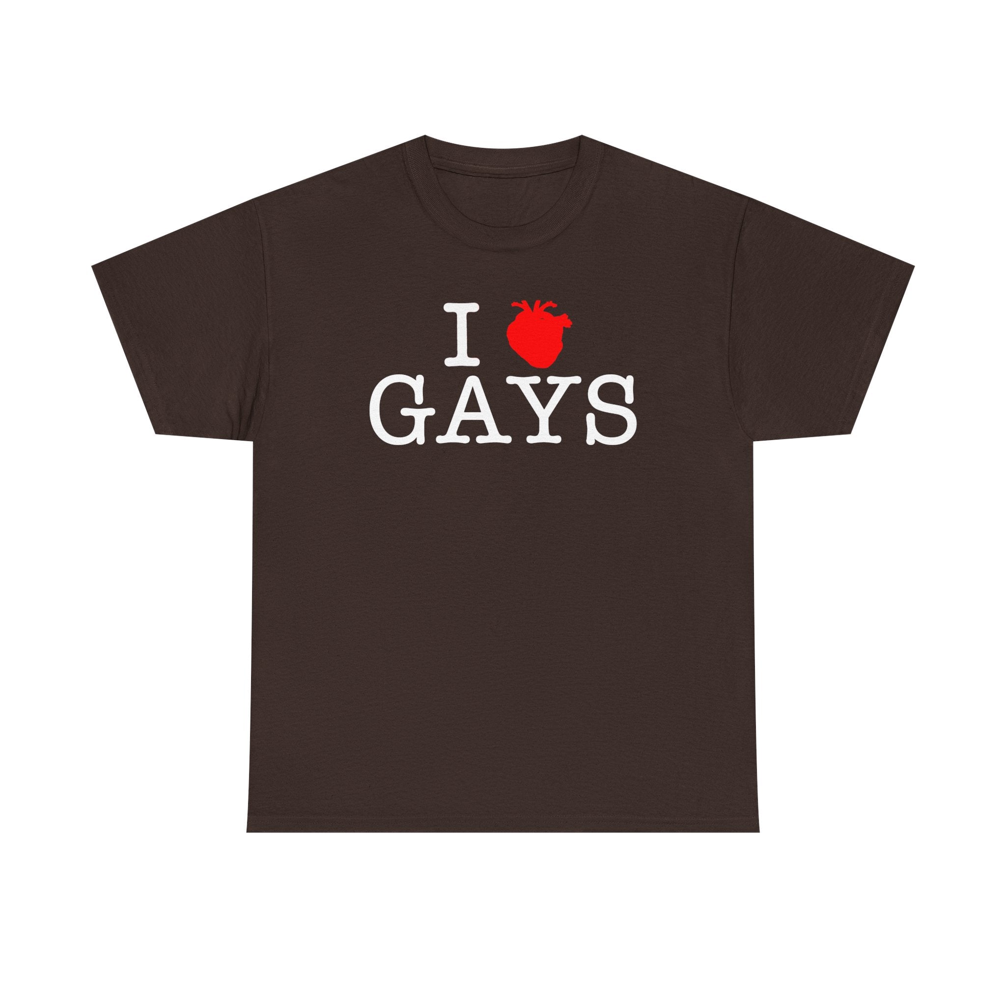I Heart GAYS (White Text) — Anatomical Heart Graphic Design Con Amor Studios