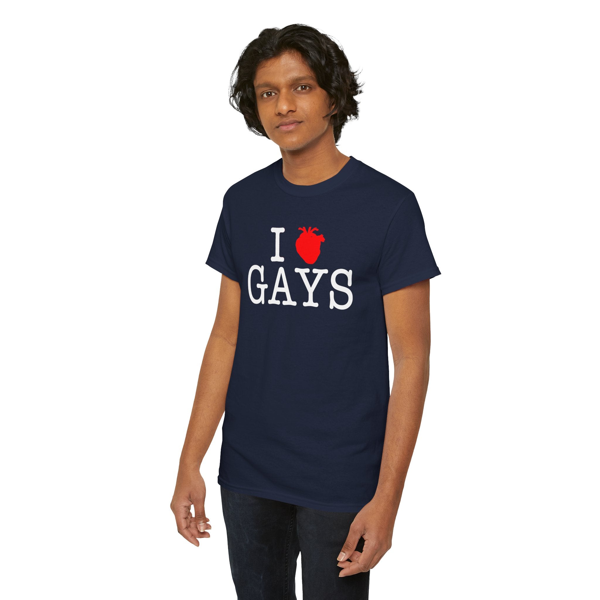 I Heart GAYS (White Text) — Anatomical Heart Graphic Design Con Amor Studios
