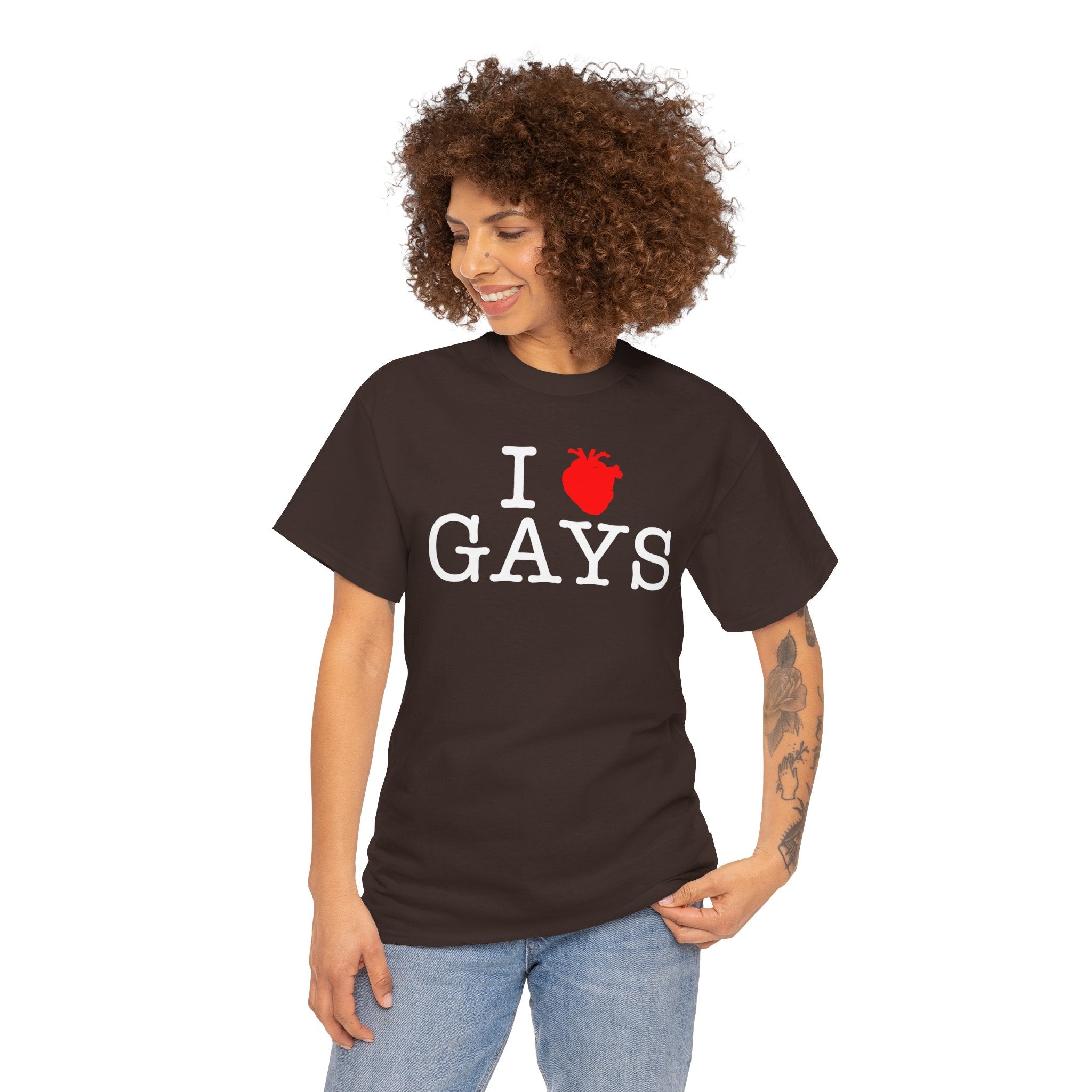 I Heart GAYS (White Text) — Anatomical Heart Graphic Design Con Amor Studios