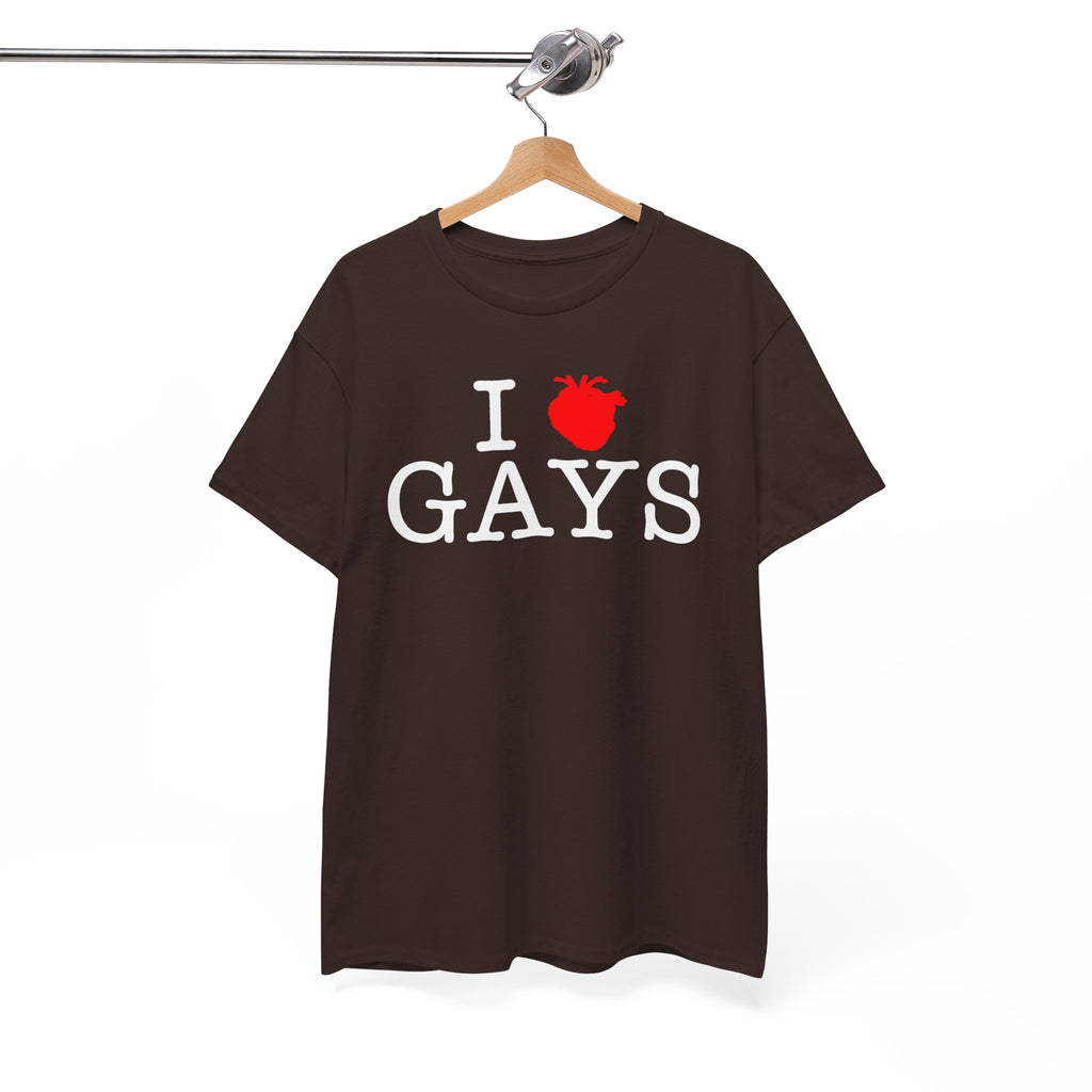 I Heart GAYS (White Text) — Anatomical Heart Graphic Design Con Amor Studios