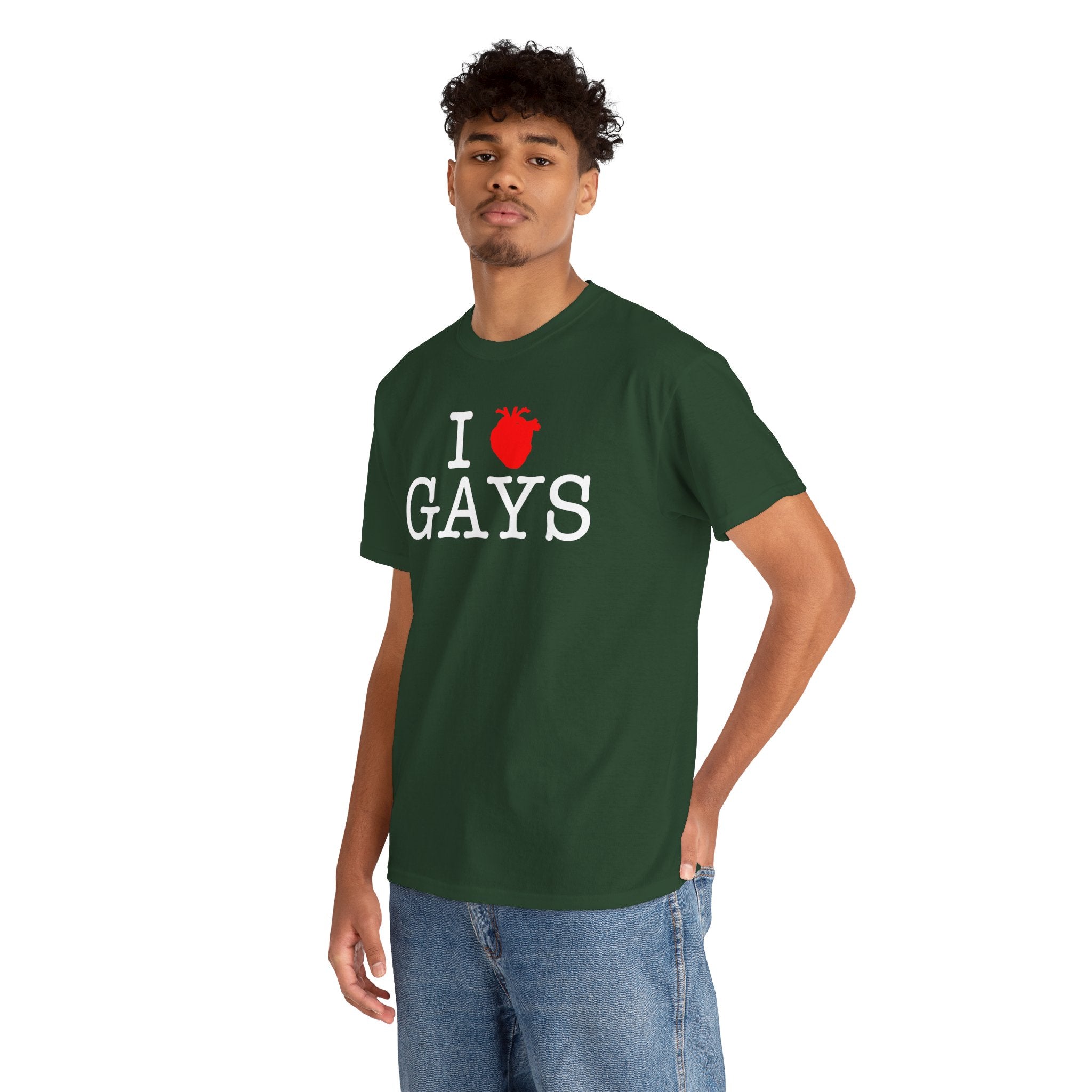 I Heart GAYS (White Text) — Anatomical Heart Graphic Design Con Amor Studios