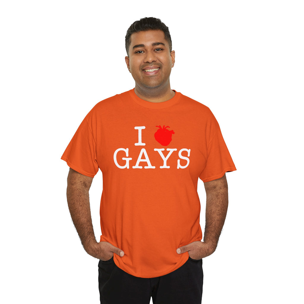 I Heart GAYS (White Text) — Anatomical Heart Graphic Design Con Amor Studios