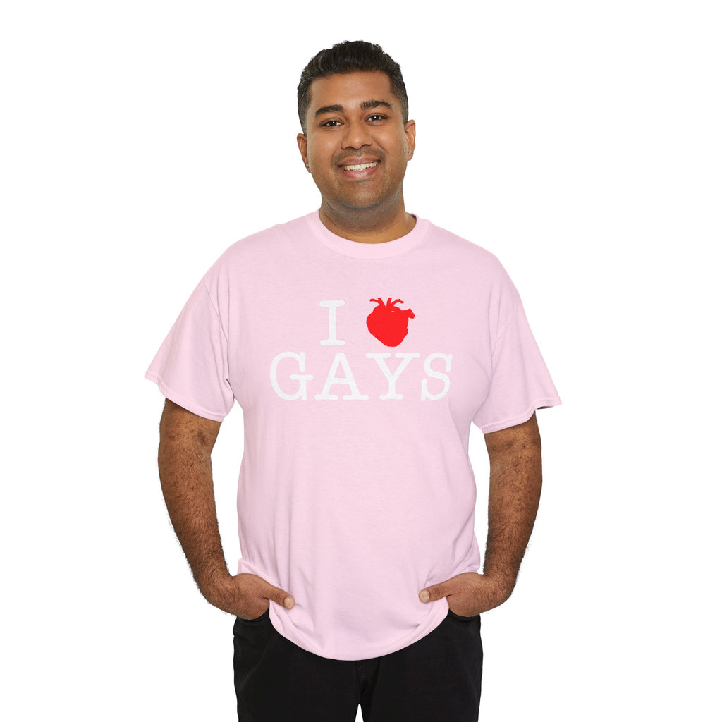 I Heart GAYS (White Text) — Anatomical Heart Graphic Design Con Amor Studios