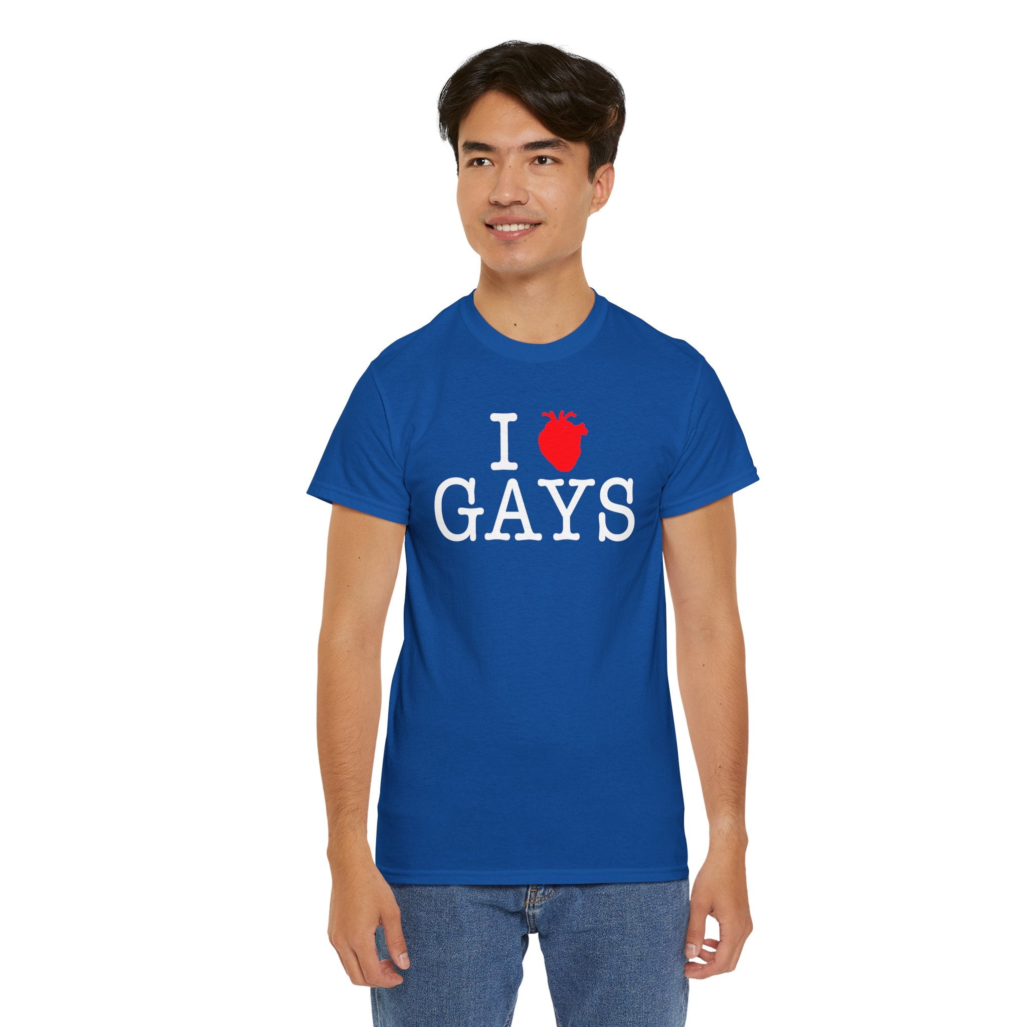 I Heart GAYS (White Text) — Anatomical Heart Graphic Design Con Amor Studios