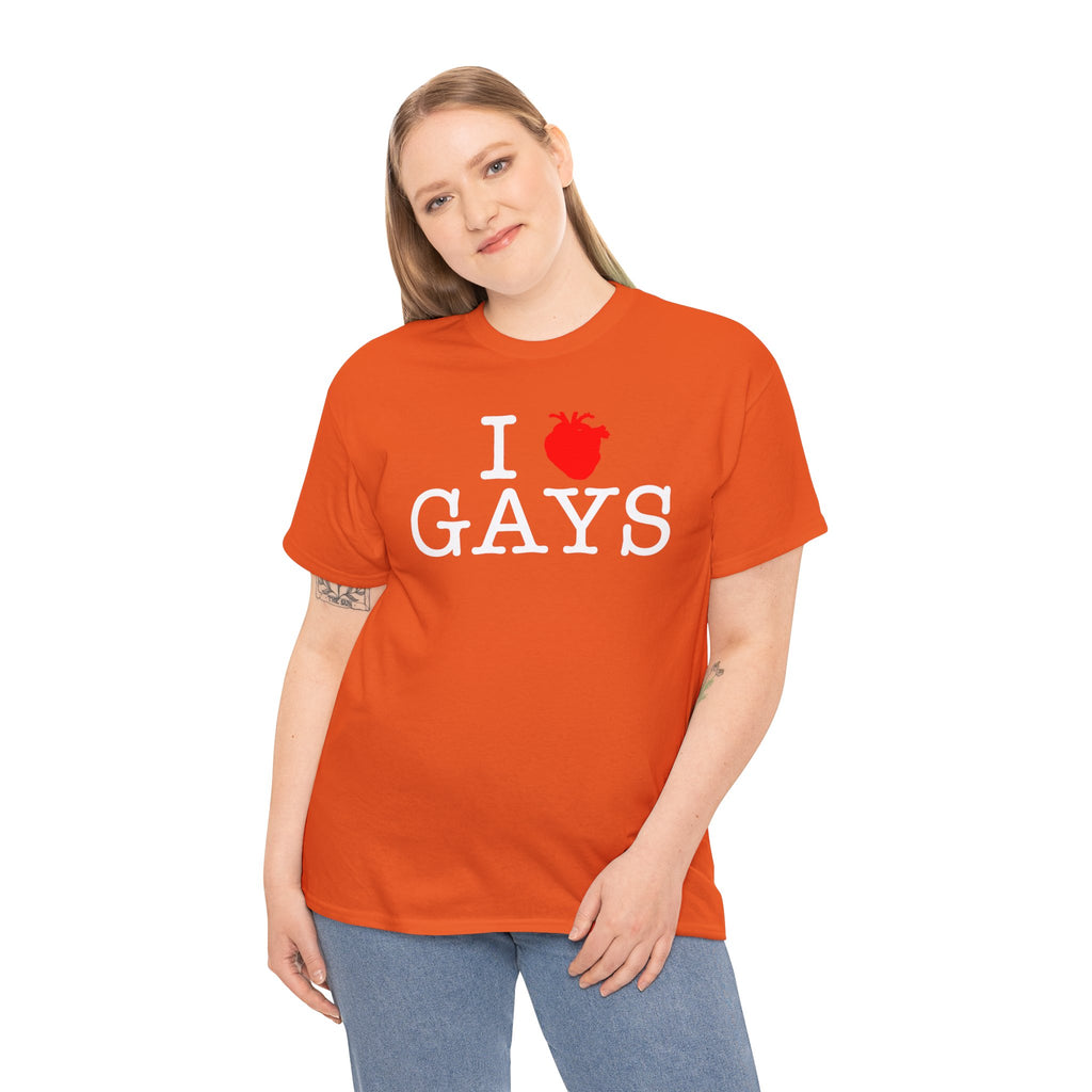 I Heart GAYS (White Text) — Anatomical Heart Graphic Design Con Amor Studios